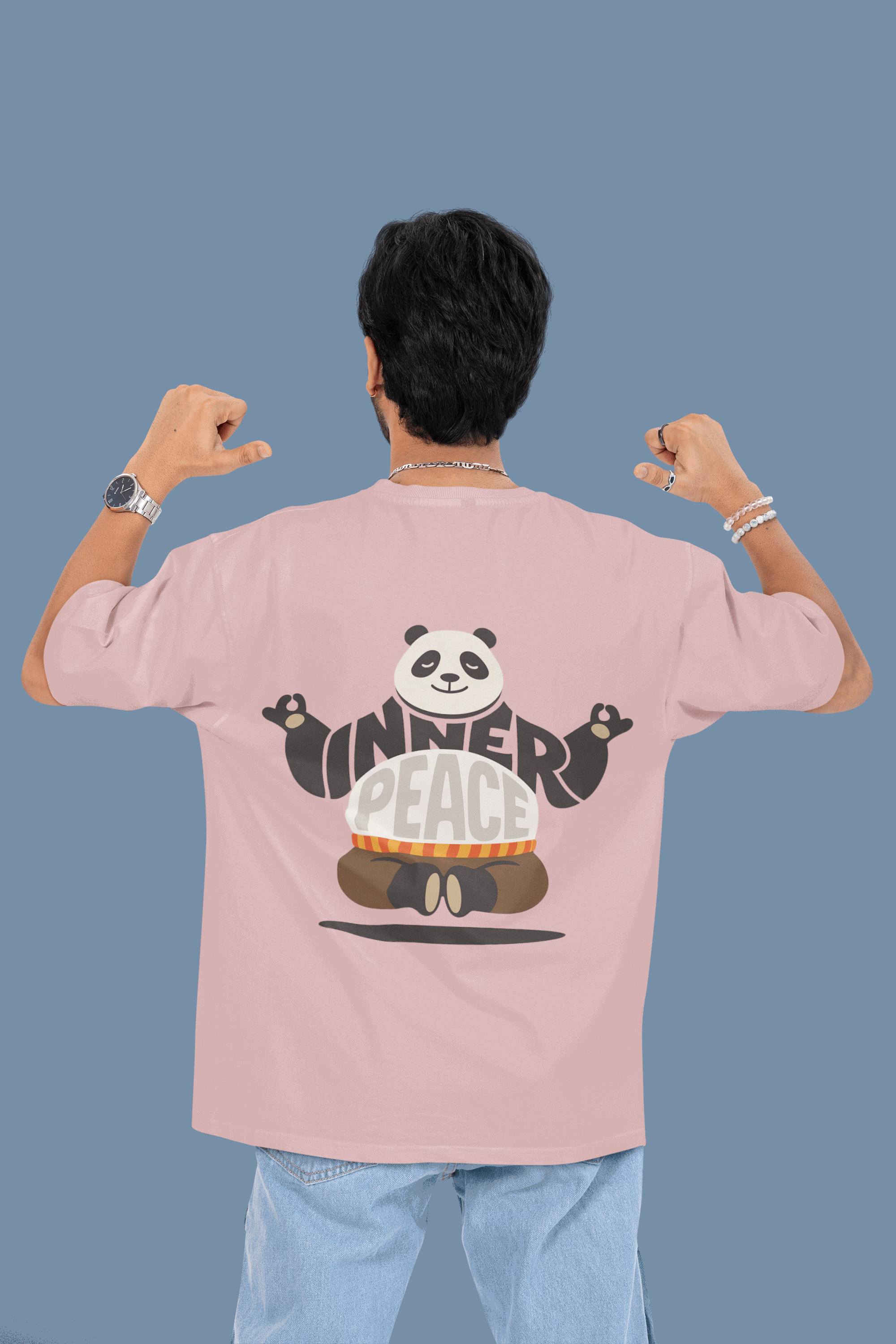 Inner Peace Panda Oversized Tee
