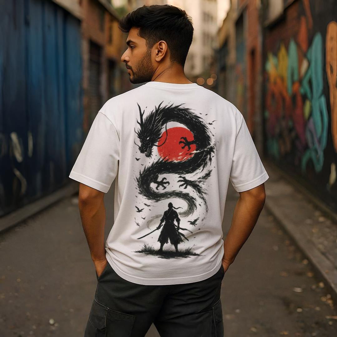 Samurai Spirit Oversized Tee | Mist & Cozy - Mist & Cozy