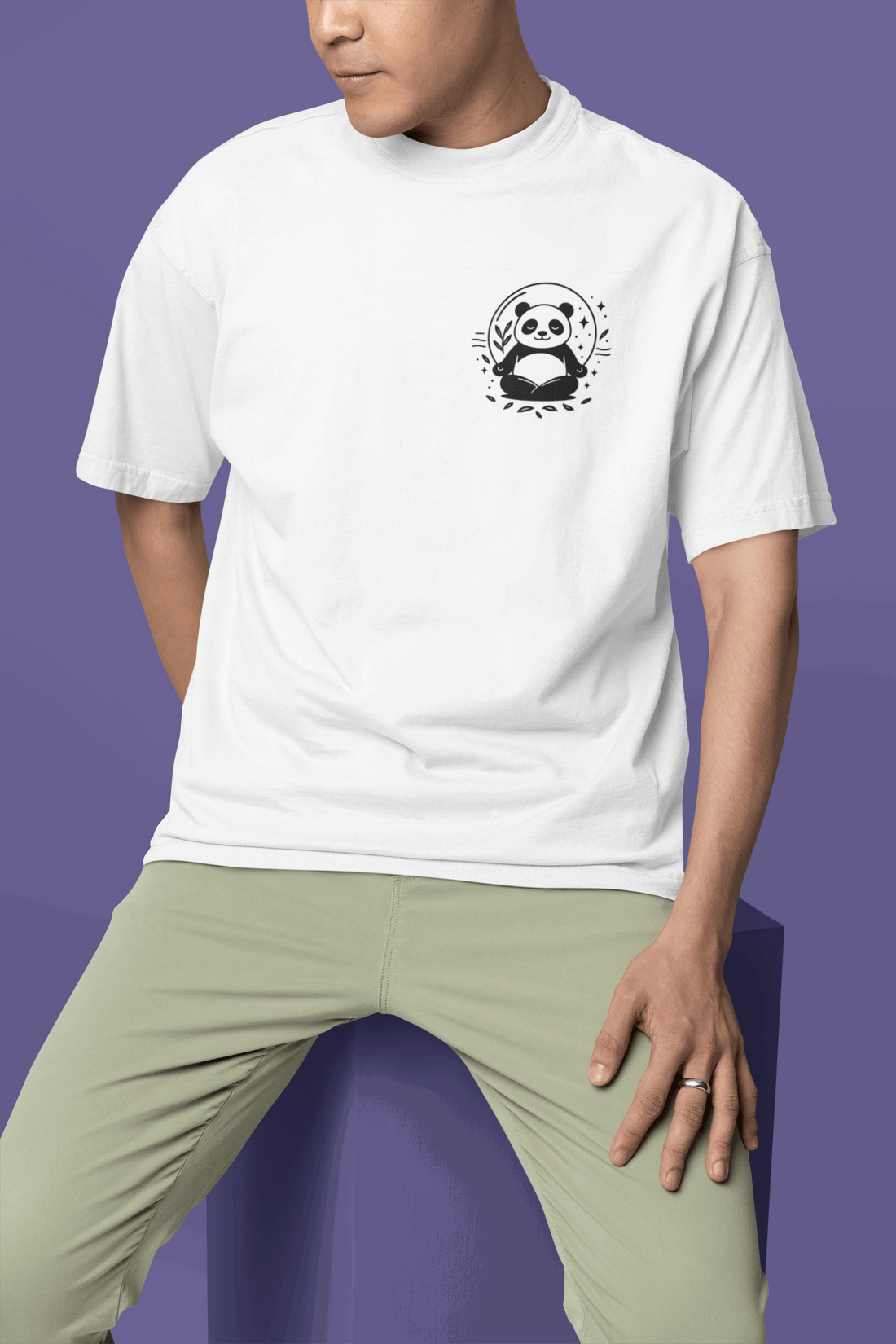 Inner Peace Panda Oversized Tee