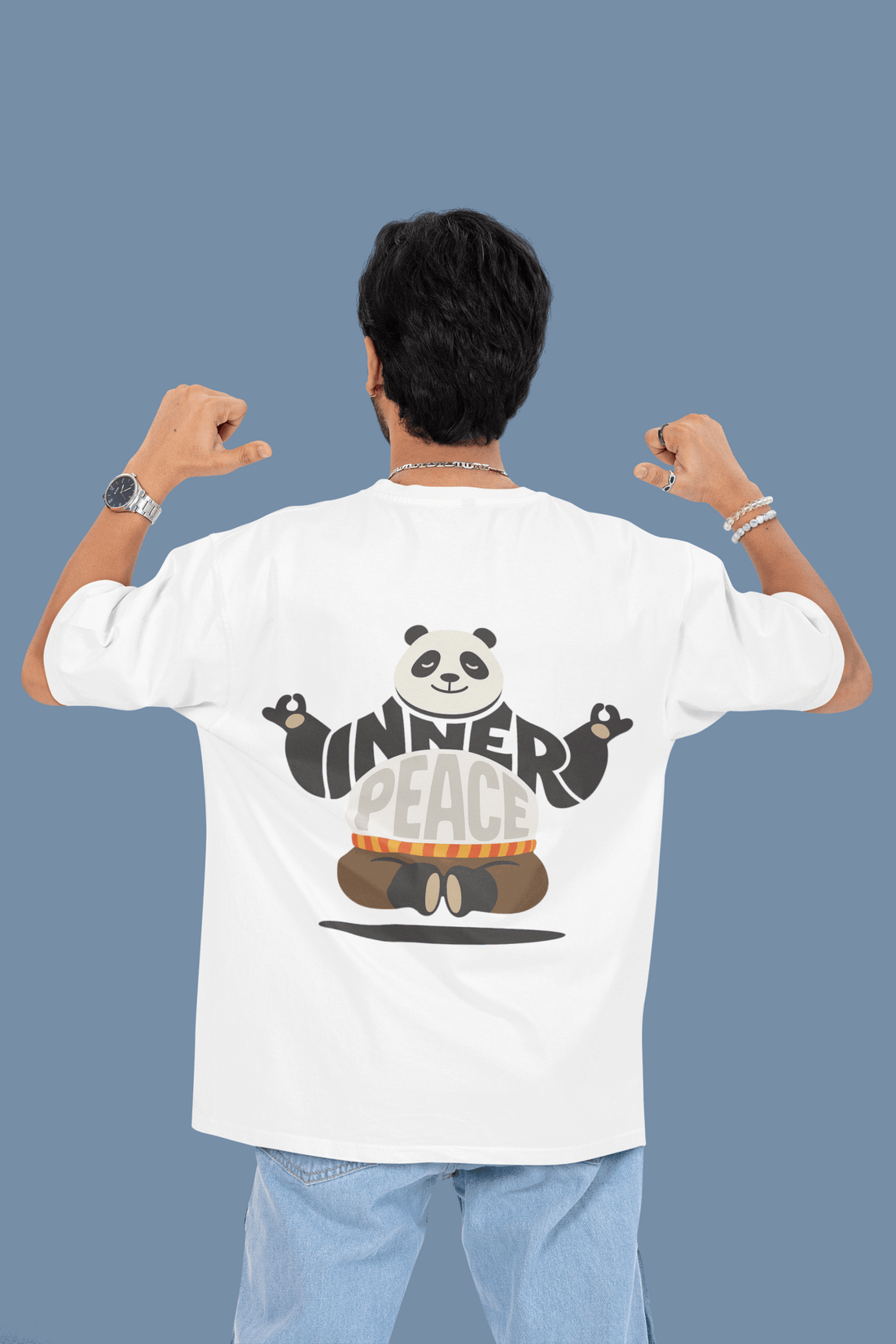 Inner Peace Panda Oversized Tee
