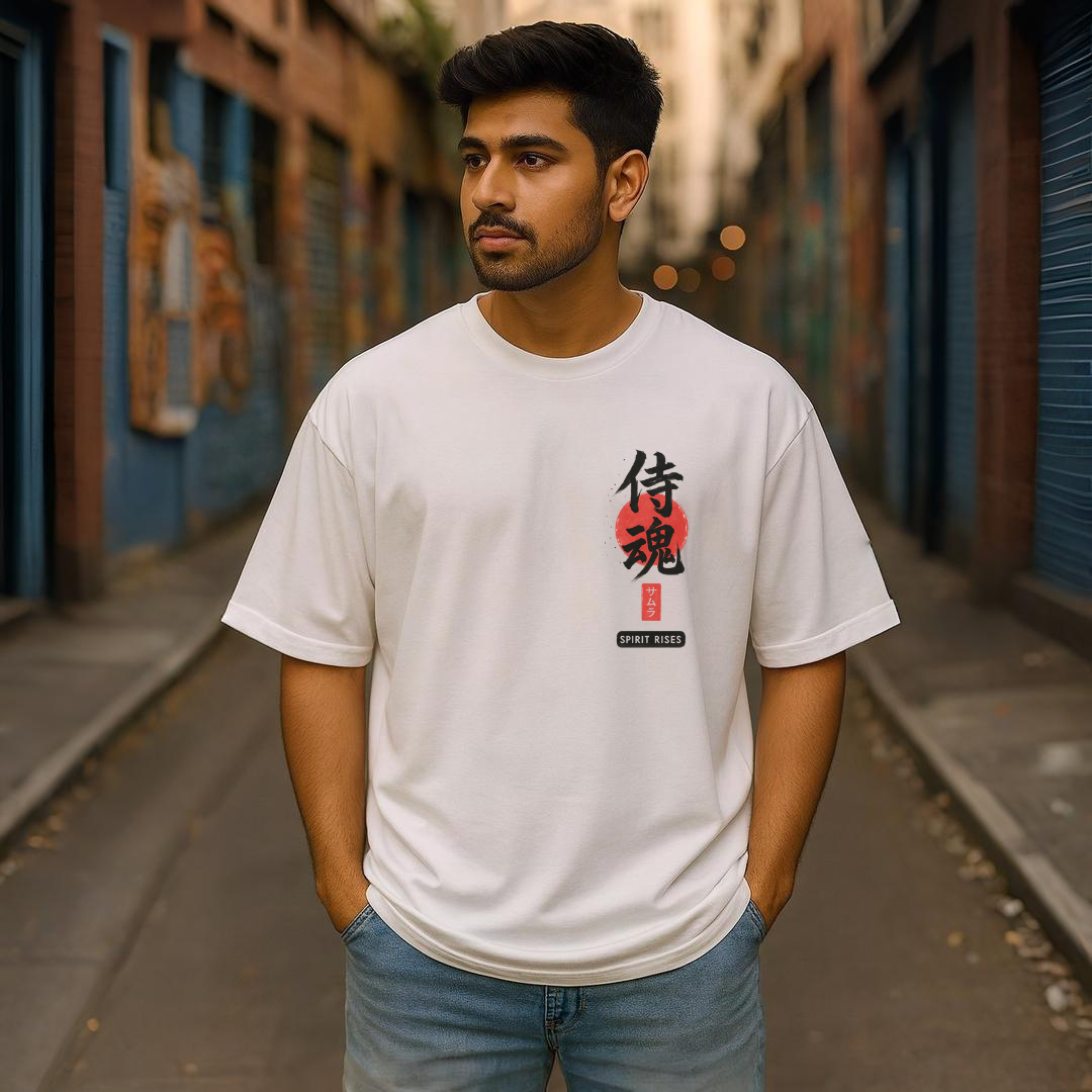 Samurai Spirit Oversized Tee | Mist & Cozy - Mist & Cozy