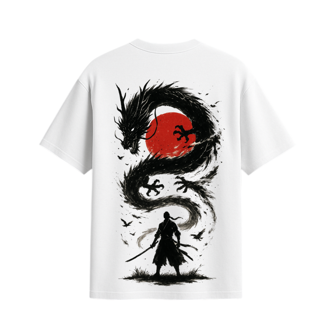 Samurai Spirit Oversized Tee | Mist & Cozy - Mist & Cozy