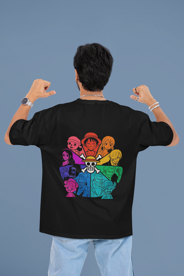 Straw Hat Pride Rainbow Crew Oversized Tee | Mist & Cozy