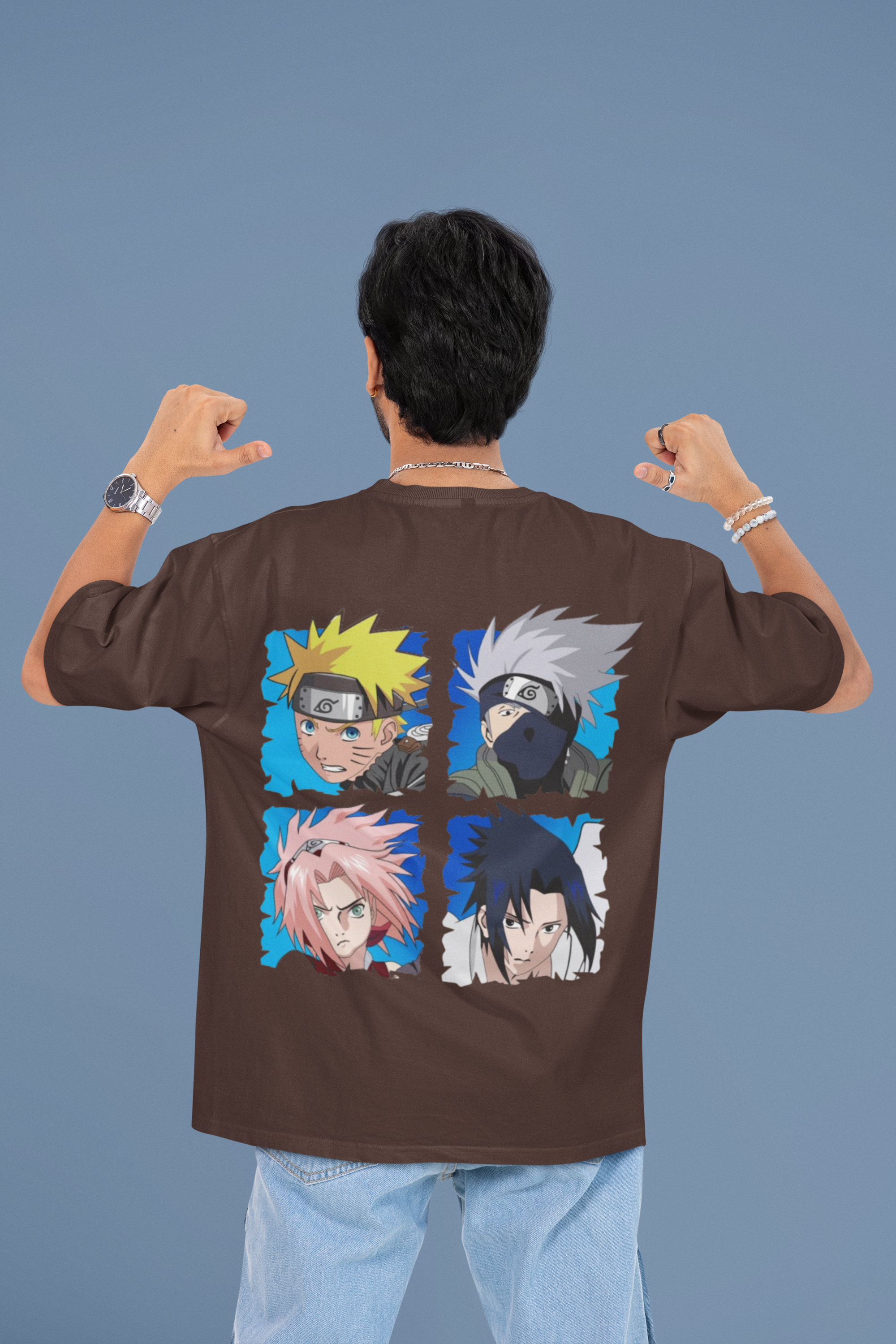 Leaf’s Finest Team 7 Naruto Oversized Tee | Mist & Cozy