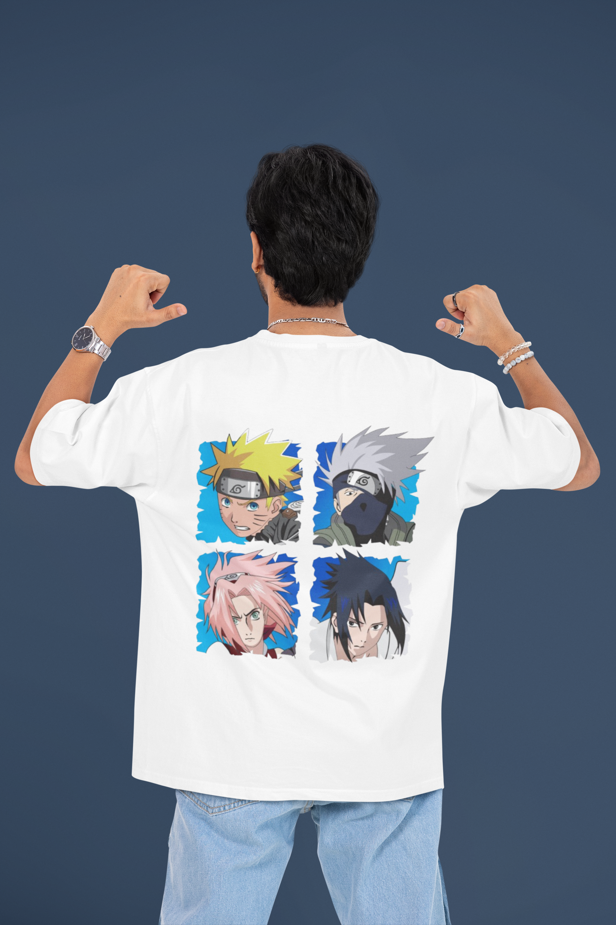 Leaf’s Finest Team 7 Naruto Oversized Tee | Mist & Cozy