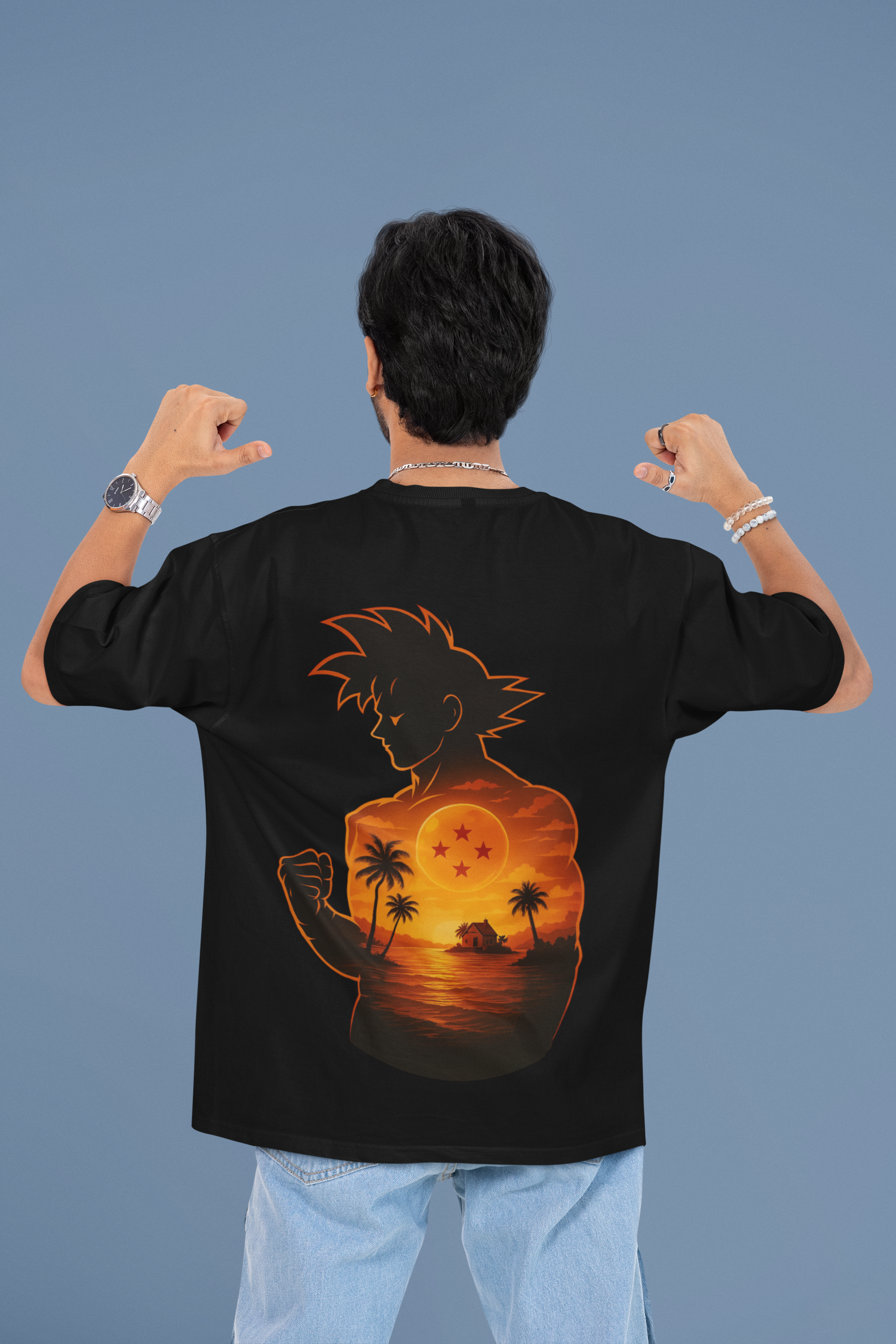 Saiyan State of Mind Goku Oversized Tee | Mist & Cozy - Mist & Cozy