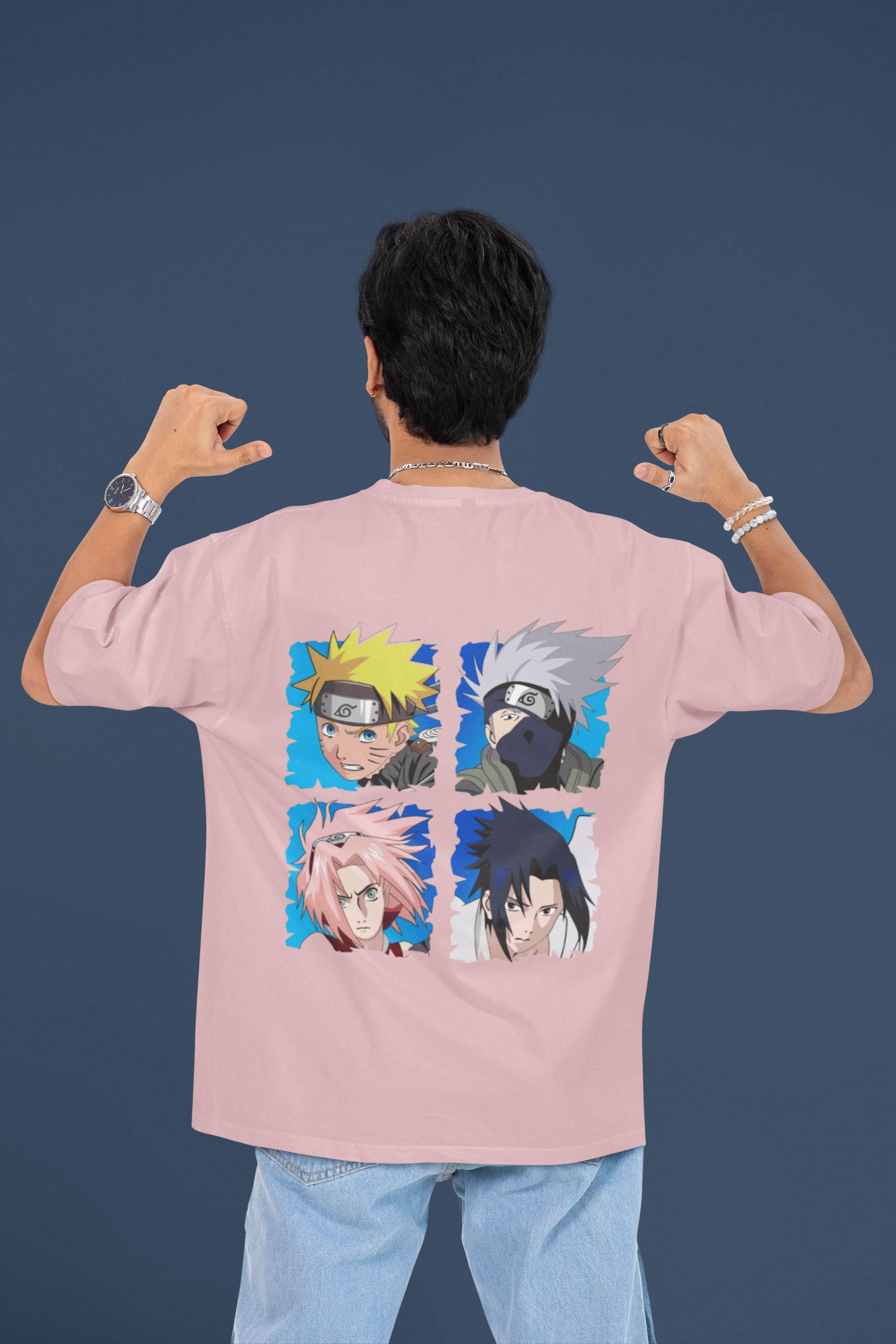 Leaf’s Finest Team 7 Naruto Oversized Tee | Mist & Cozy