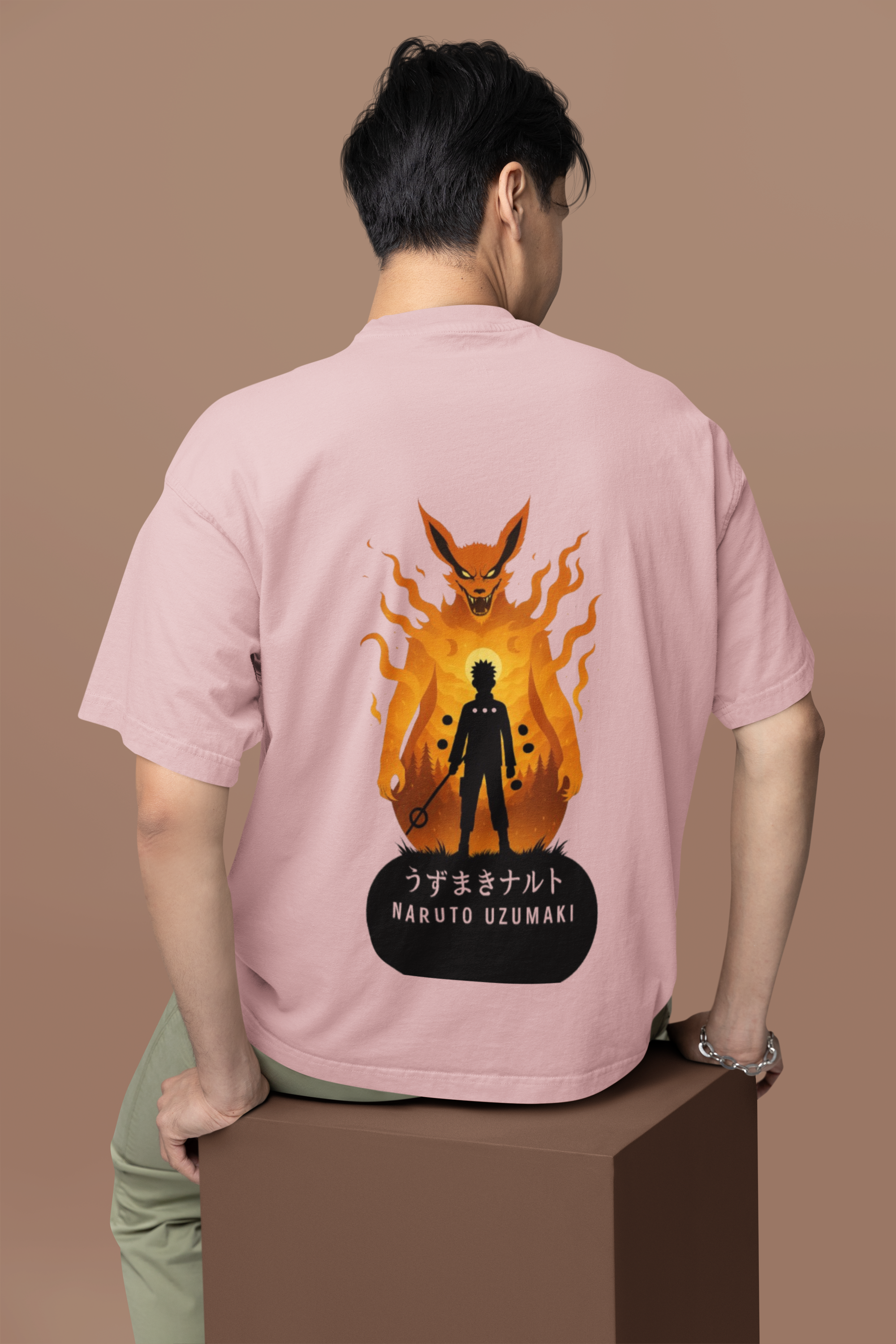 Nine Tails Within Naruto Kurama Oversized Tee | Mist & Cozy