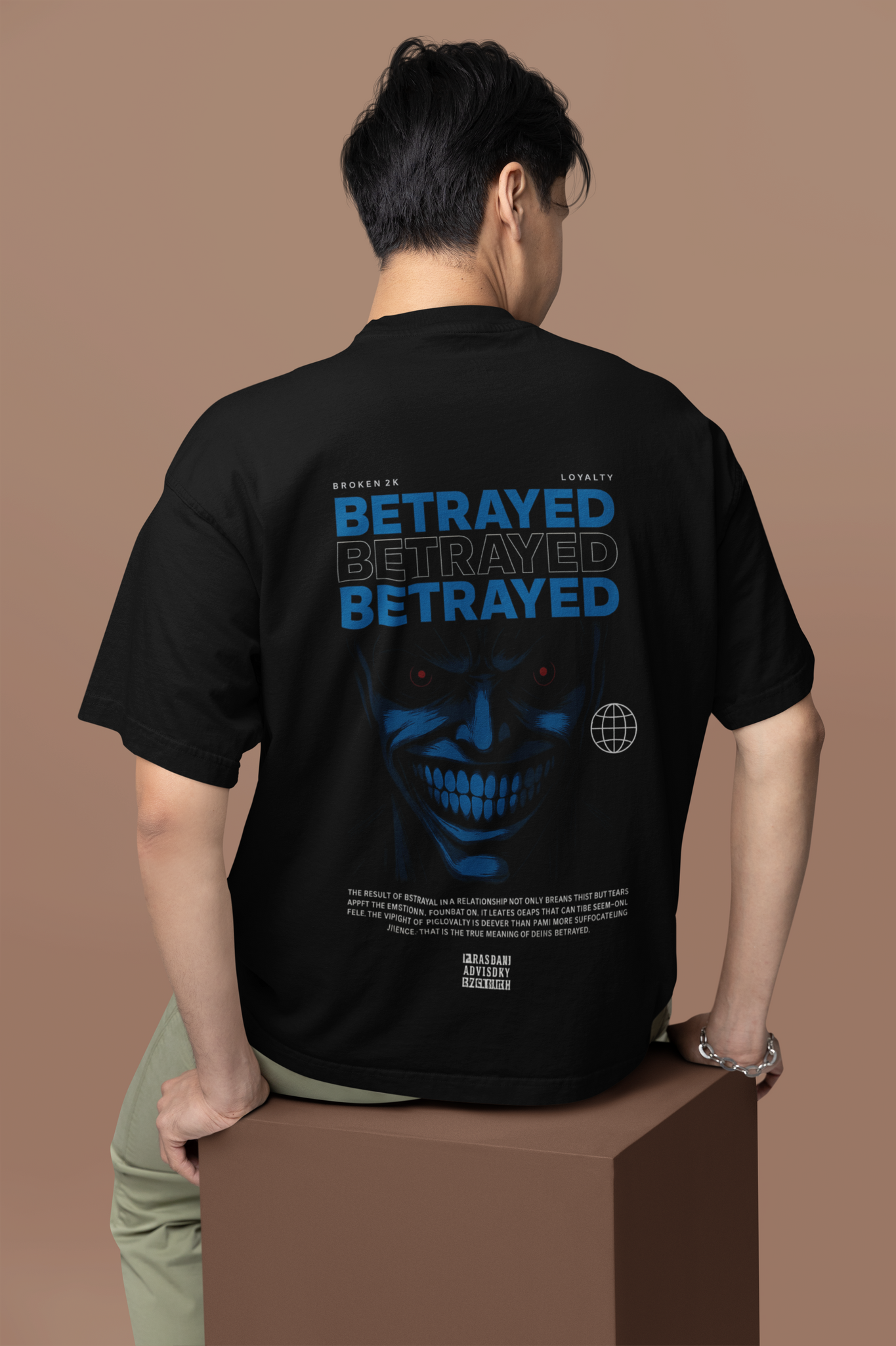 Betrayed & Broken Duality Oversized Tee | Mist & Cozy