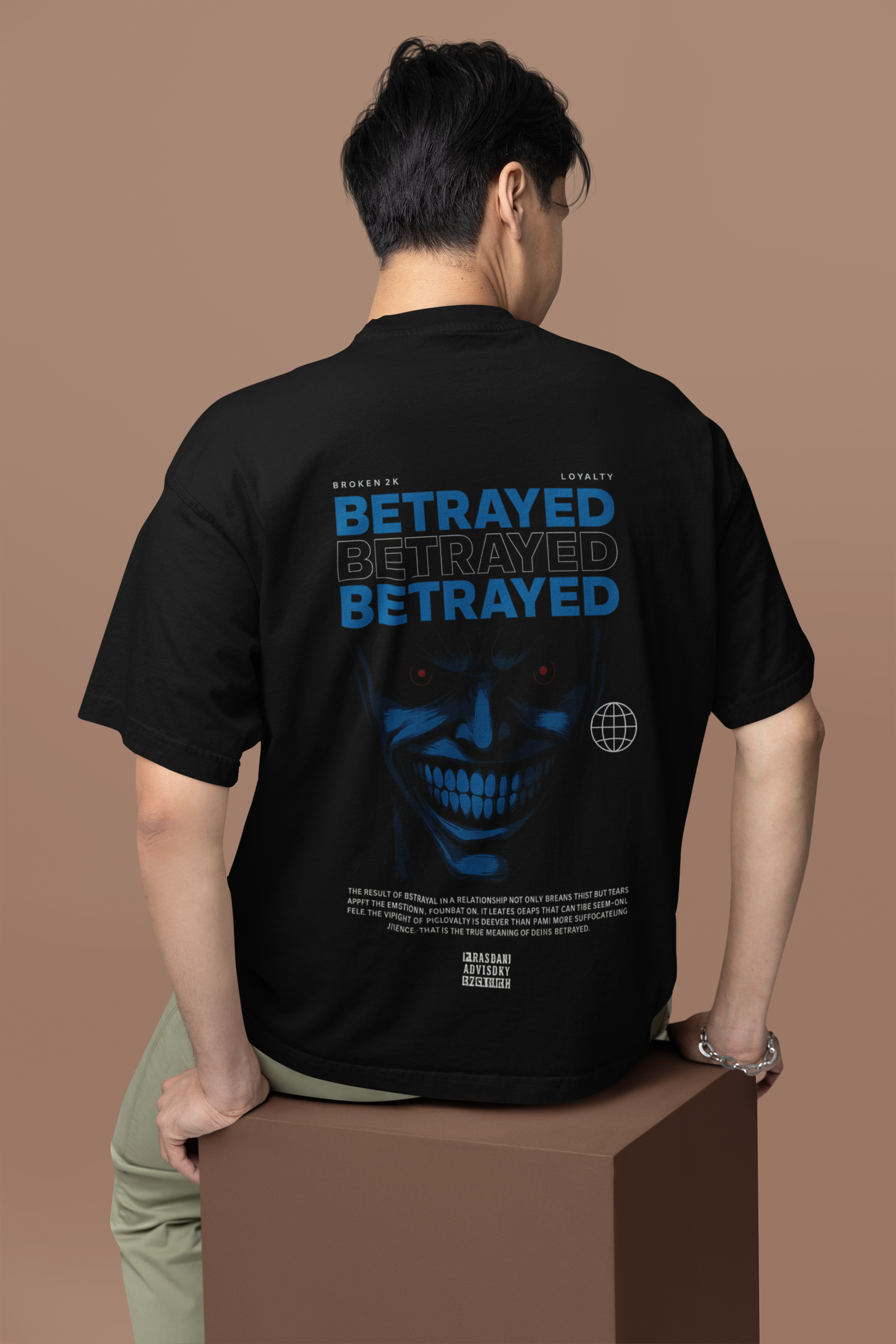 Betrayed & Broken Duality Oversized Tee | Mist & Cozy