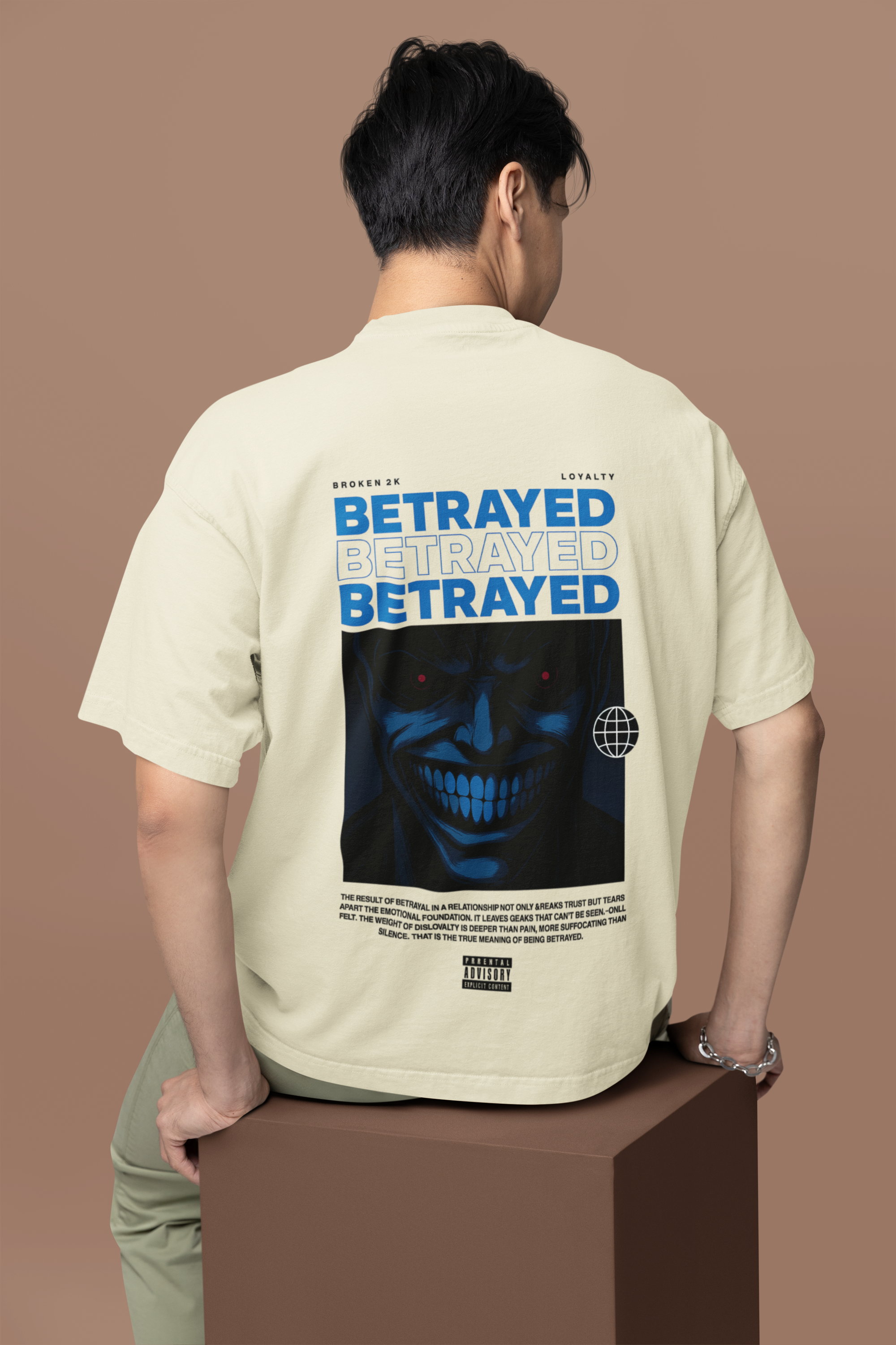 Betrayed & Broken Duality Oversized Tee | Mist & Cozy