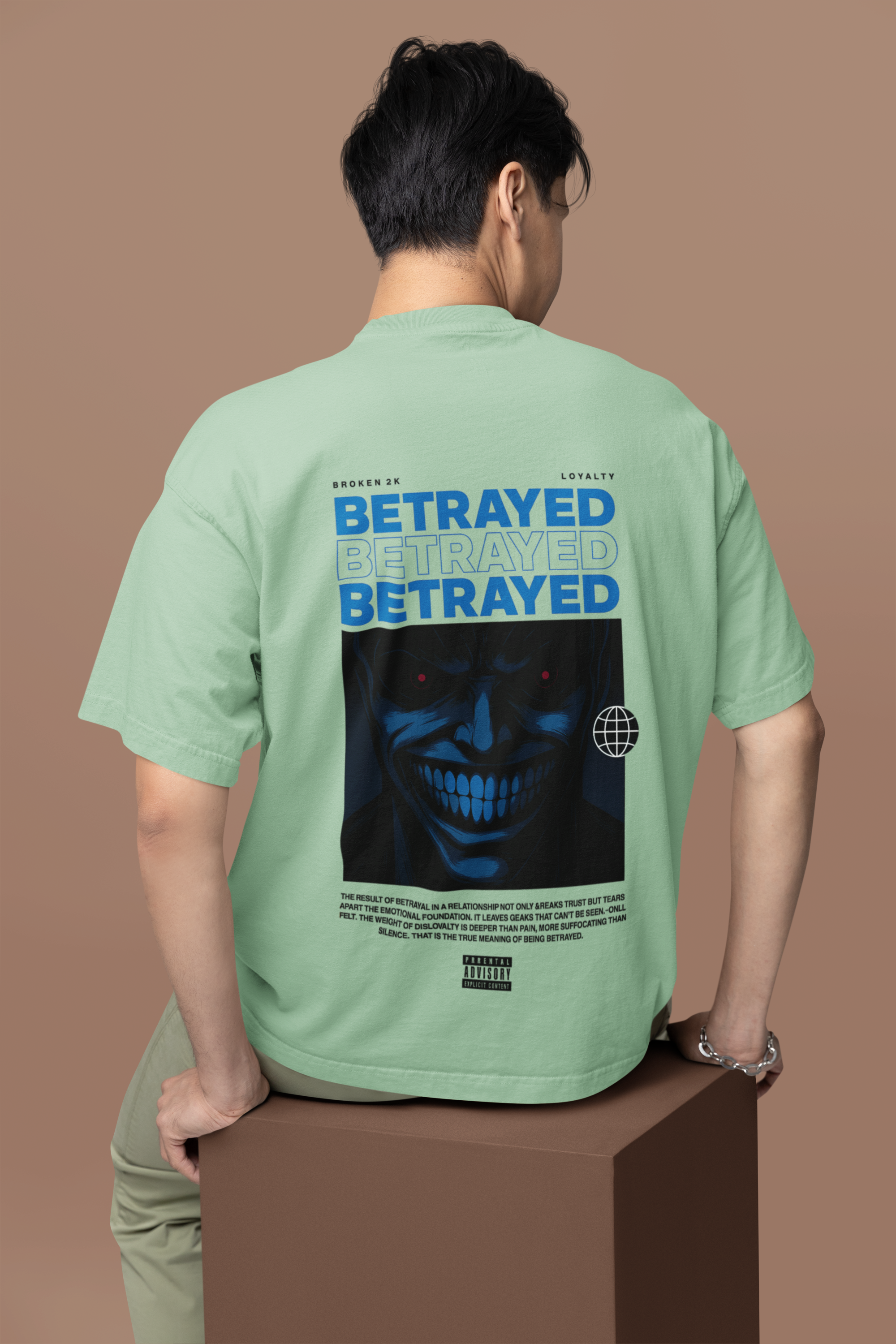 Betrayed & Broken Duality Oversized Tee | Mist & Cozy