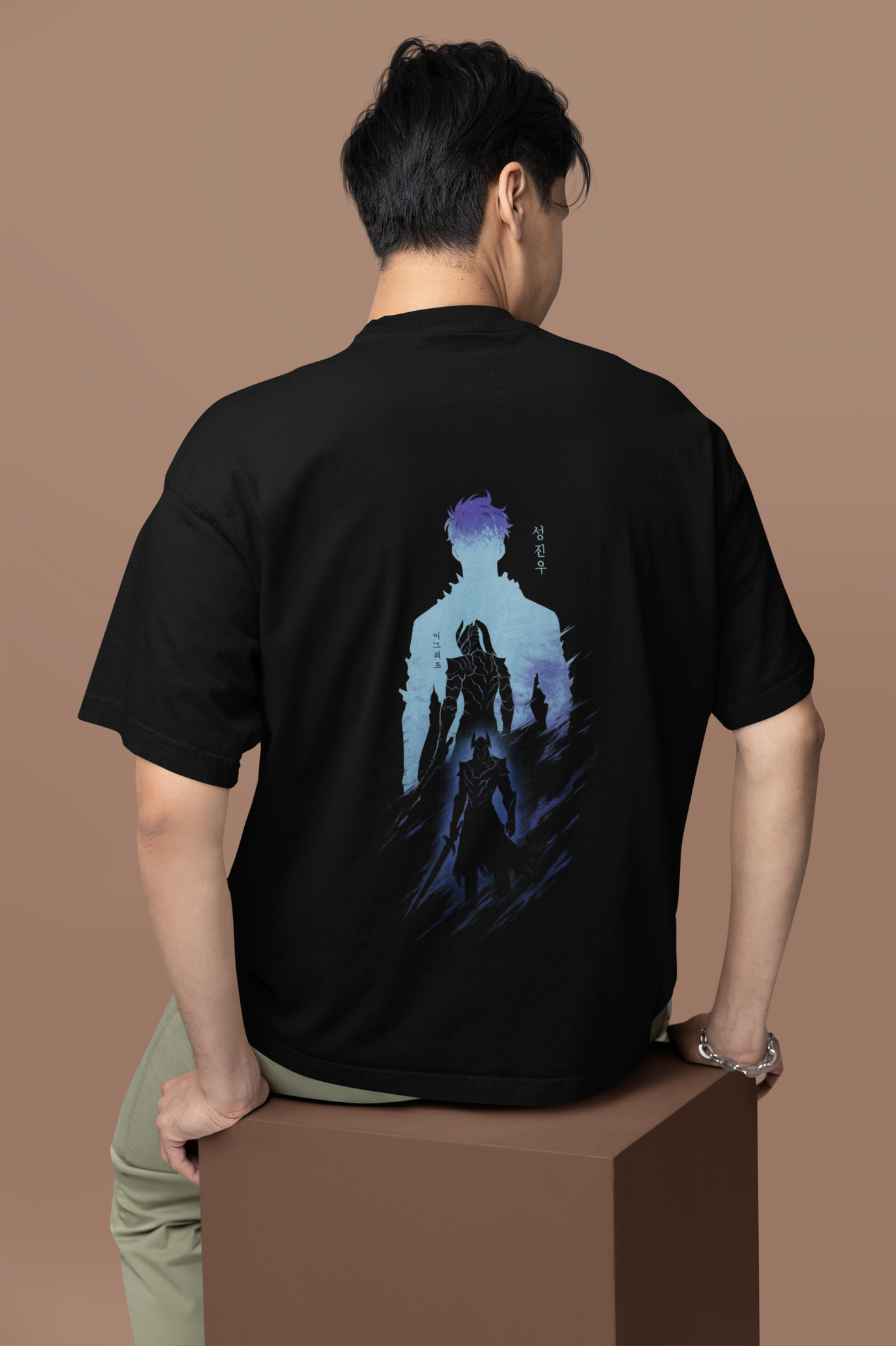 Shadow Monarch Ascends Sung Jin-Woo Oversized Tee | Mist & Cozy
