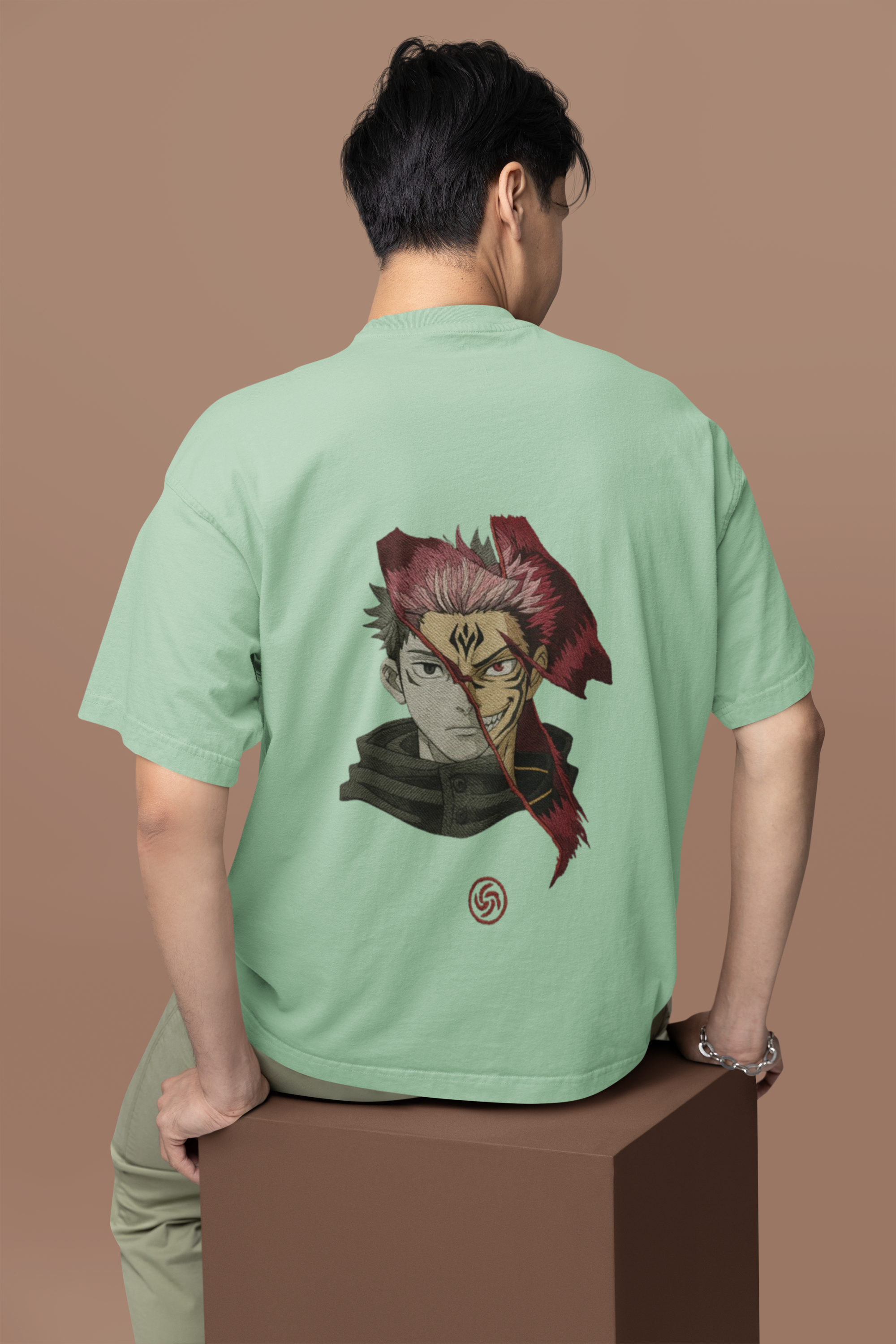 Itadori x Sukuna Duality Unleashed Oversized Tee | Mist & Cozy