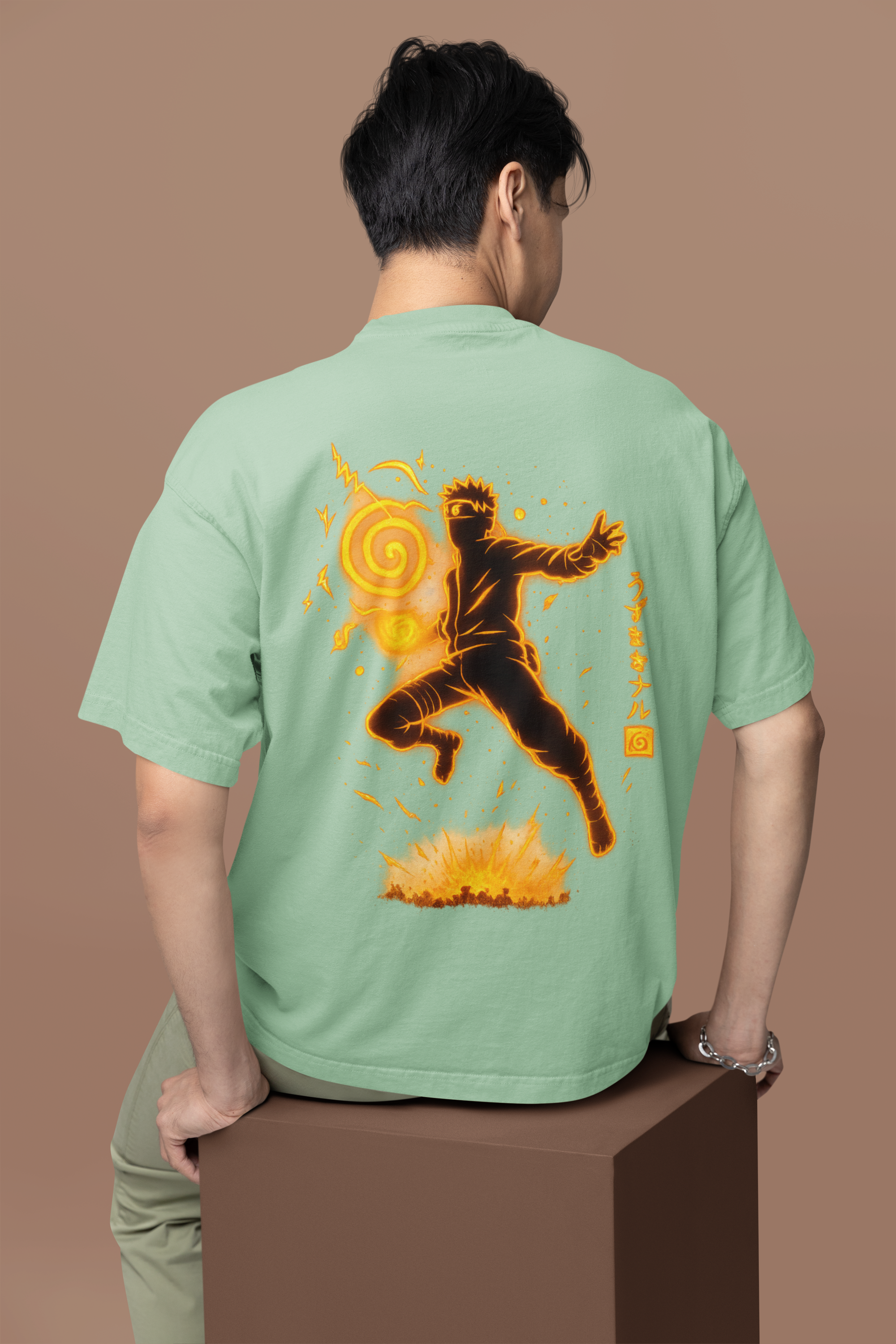 Shinobi Legacy Naruto Chakra Mode Oversized Tee | Mist & Cozy