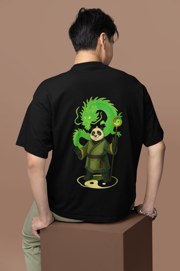 Panda Mastery Zen Warrior Oversized Tee | Mist & Cozy