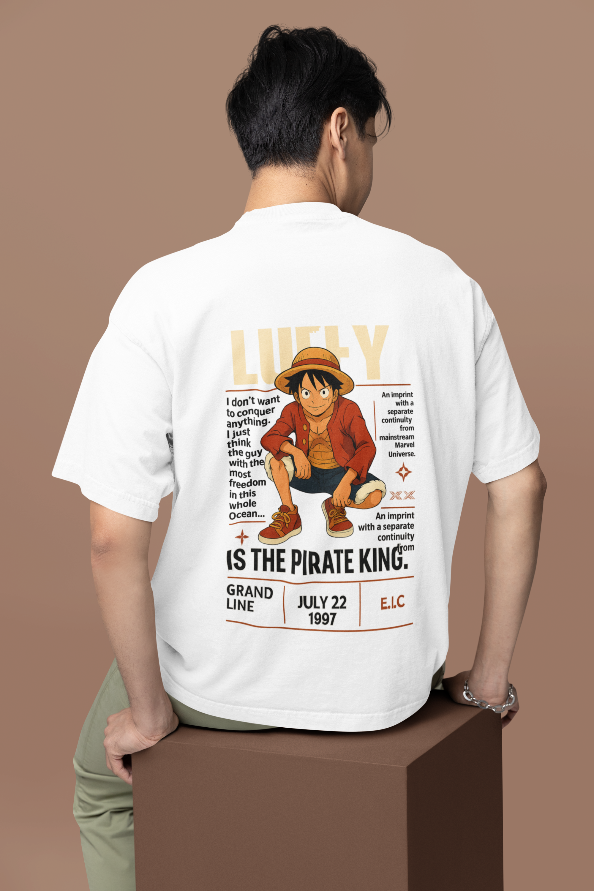 Freedom Over Everything Luffy Pirate King Tee | Mist & Cozy