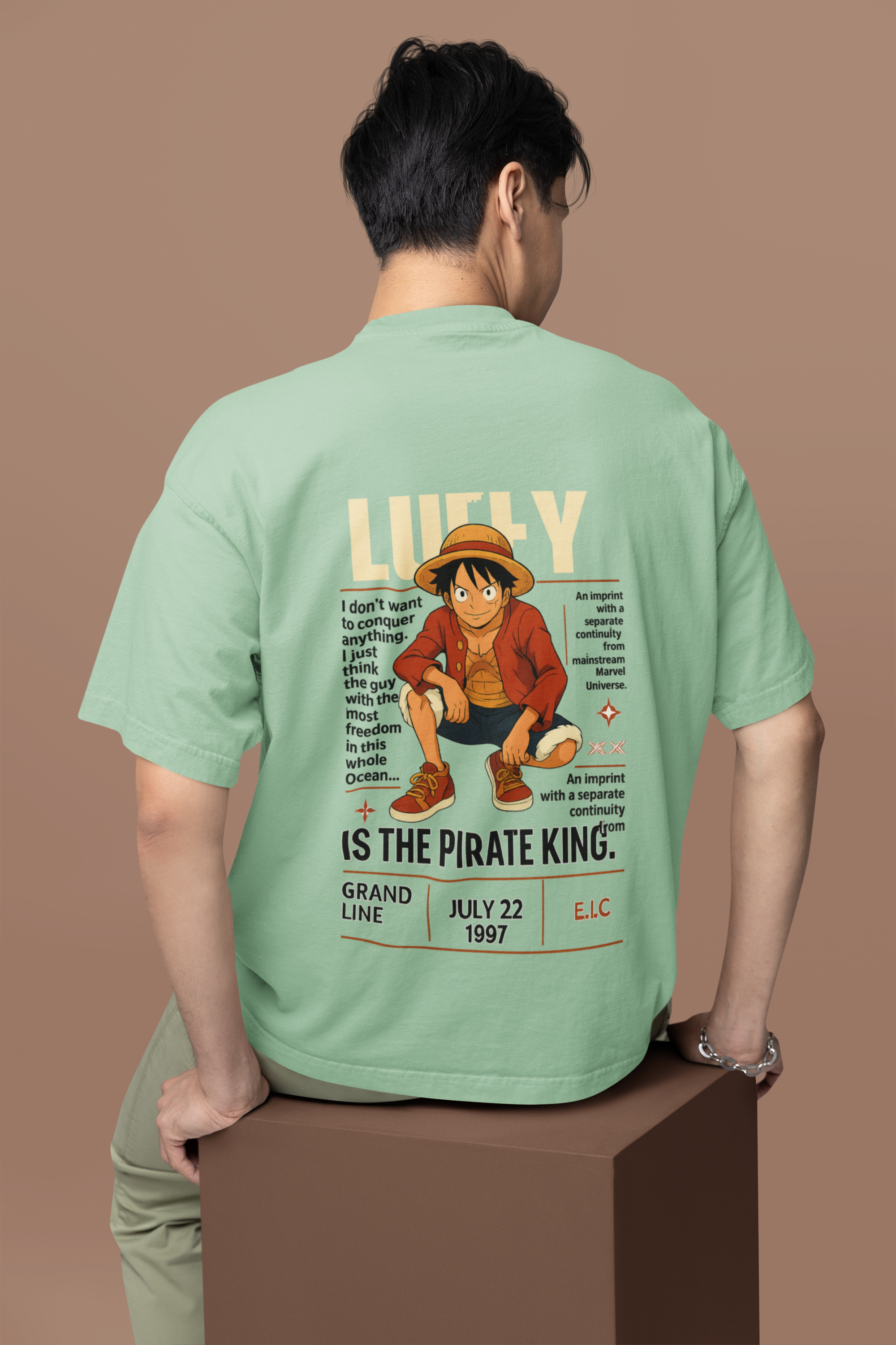 Freedom Over Everything Luffy Pirate King Tee | Mist & Cozy