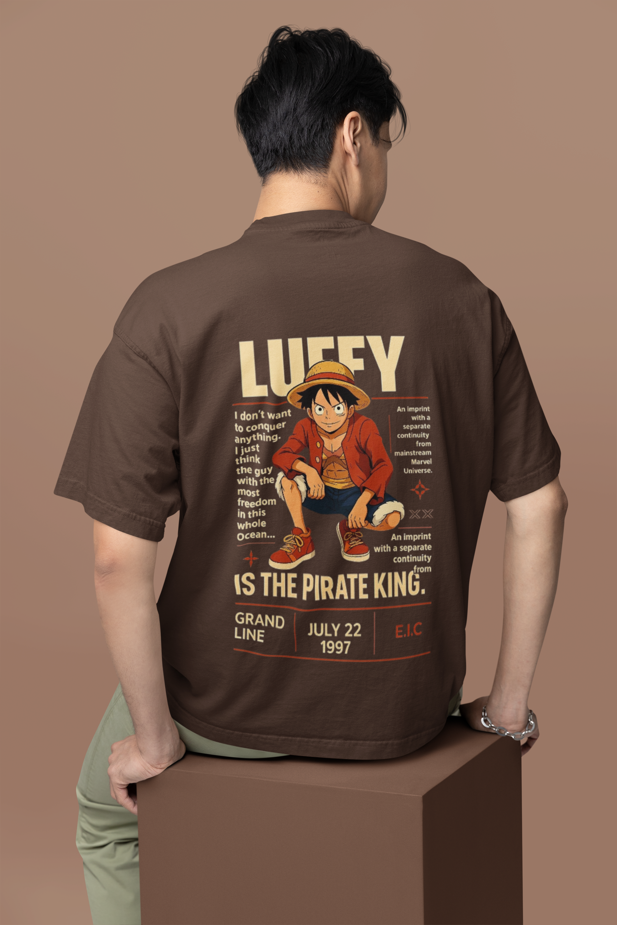 Freedom Over Everything Luffy Pirate King Tee | Mist & Cozy