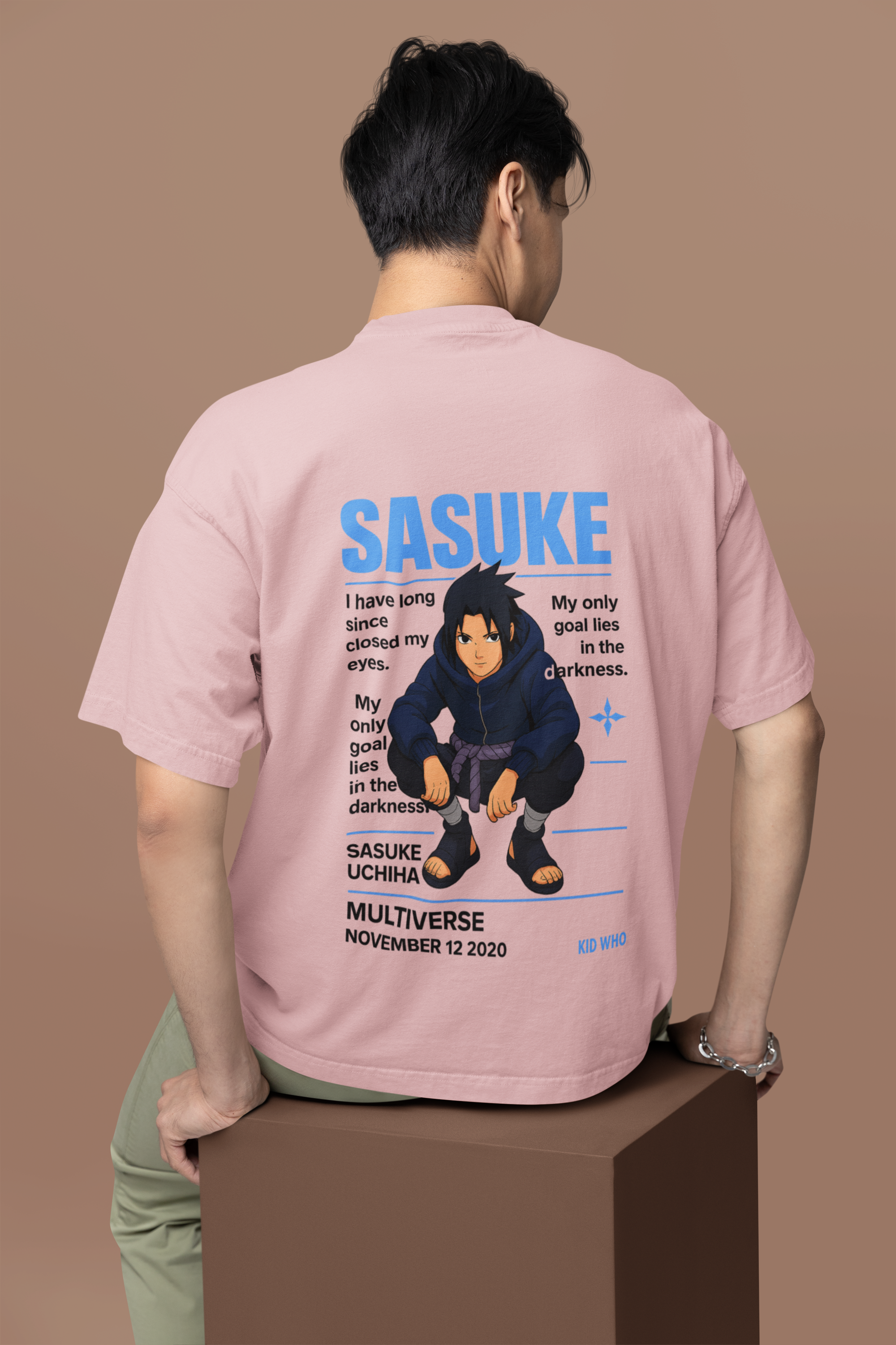 Sasuke Uchiha Dark Ambition Oversized Tee | Mist & Cozy