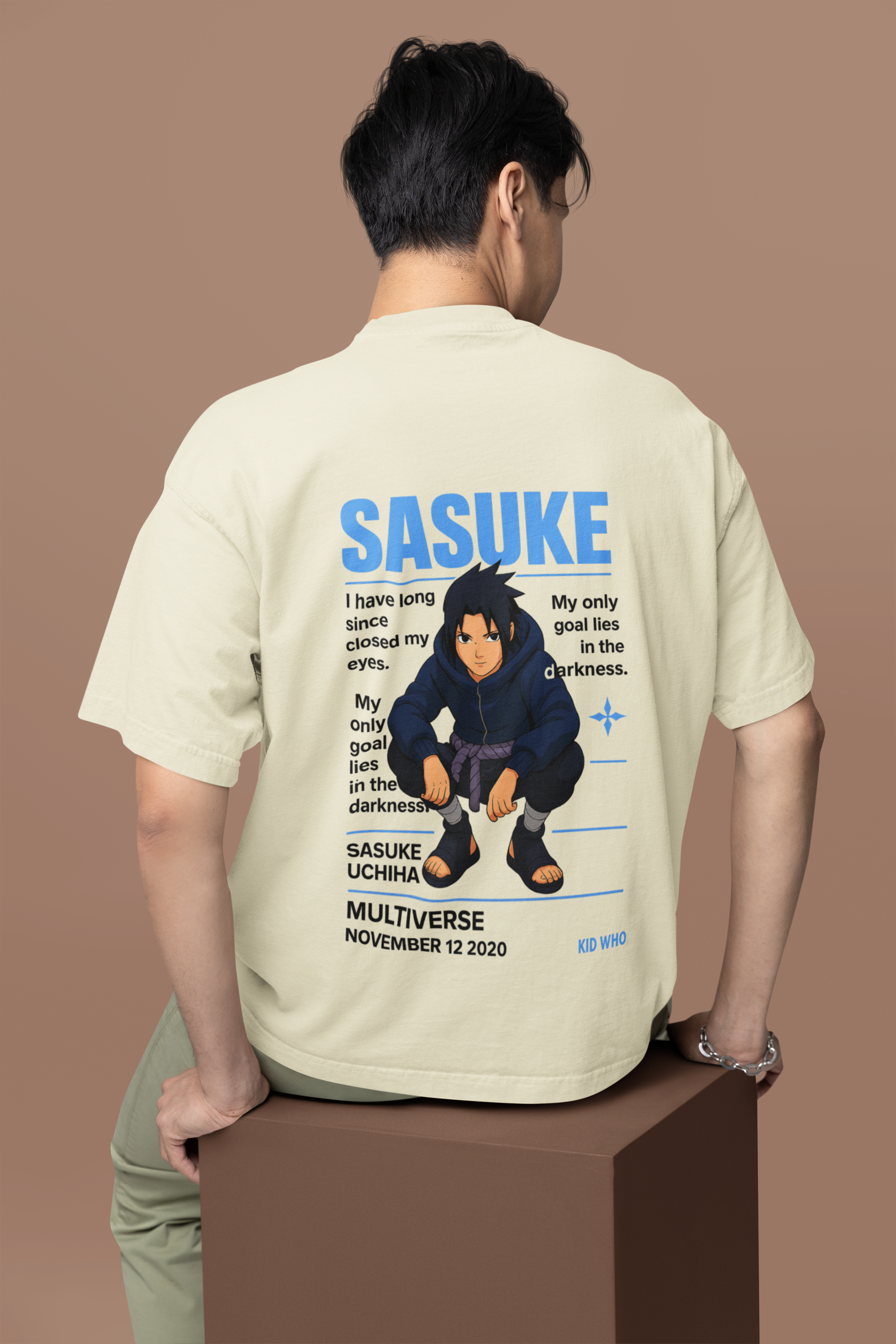Sasuke Uchiha Dark Ambition Oversized Tee | Mist & Cozy
