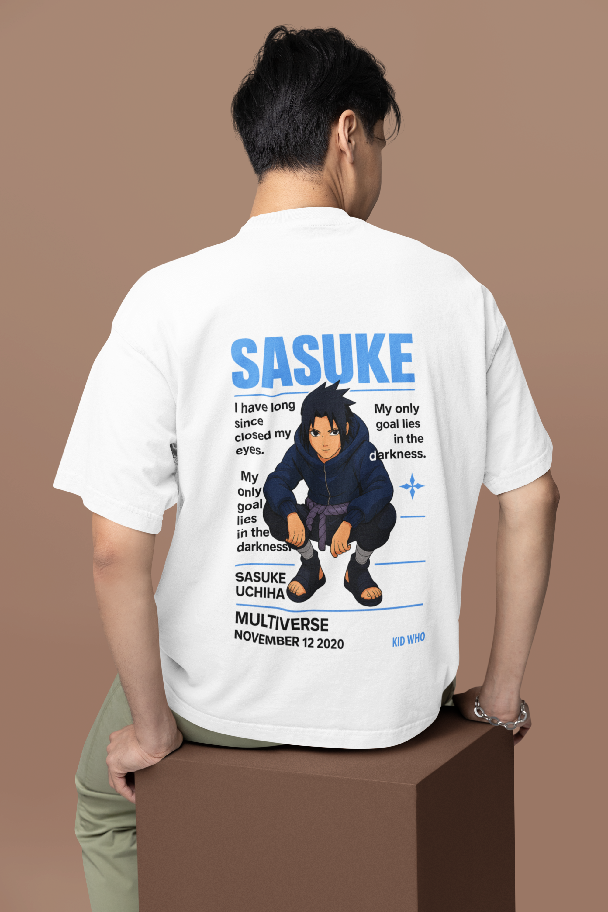 Sasuke Uchiha Dark Ambition Oversized Tee | Mist & Cozy