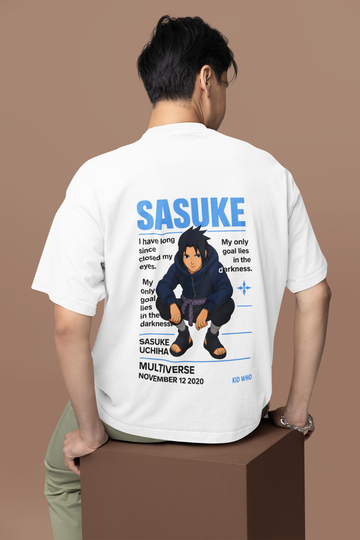 Sasuke Uchiha Dark Ambition Oversized Tee | Mist & Cozy