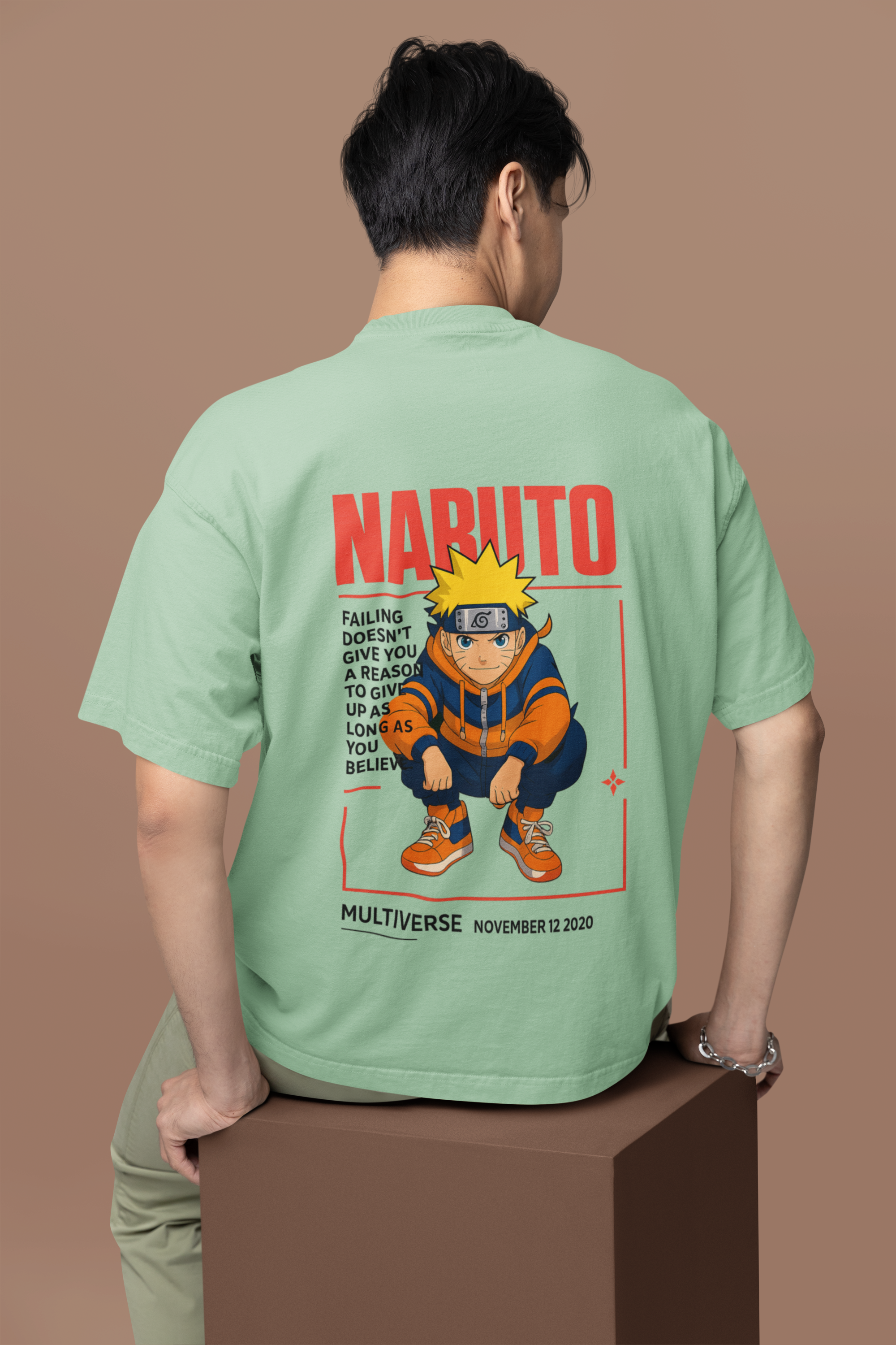 Believe in Yourself Naruto Multiverse Oversized Tee | Mist & Cozy