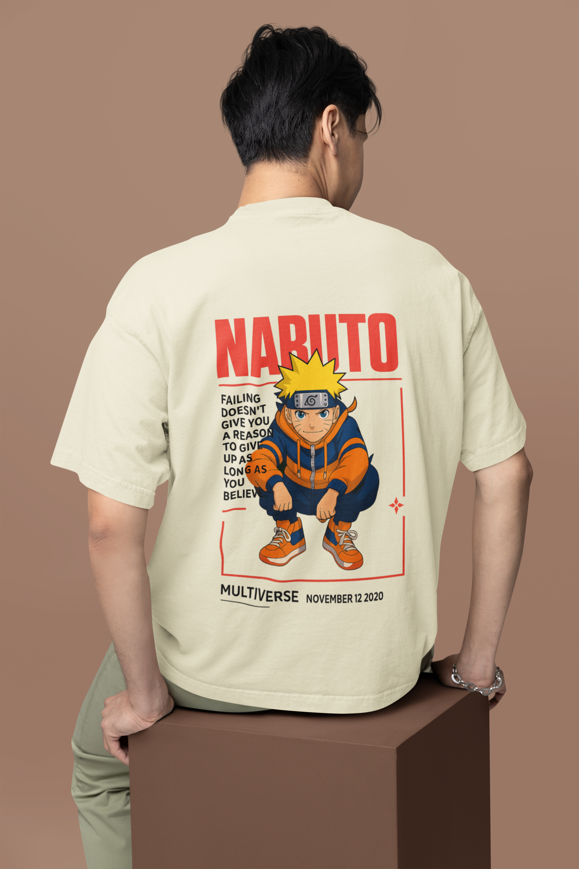 Believe in Yourself Naruto Multiverse Oversized Tee | Mist & Cozy