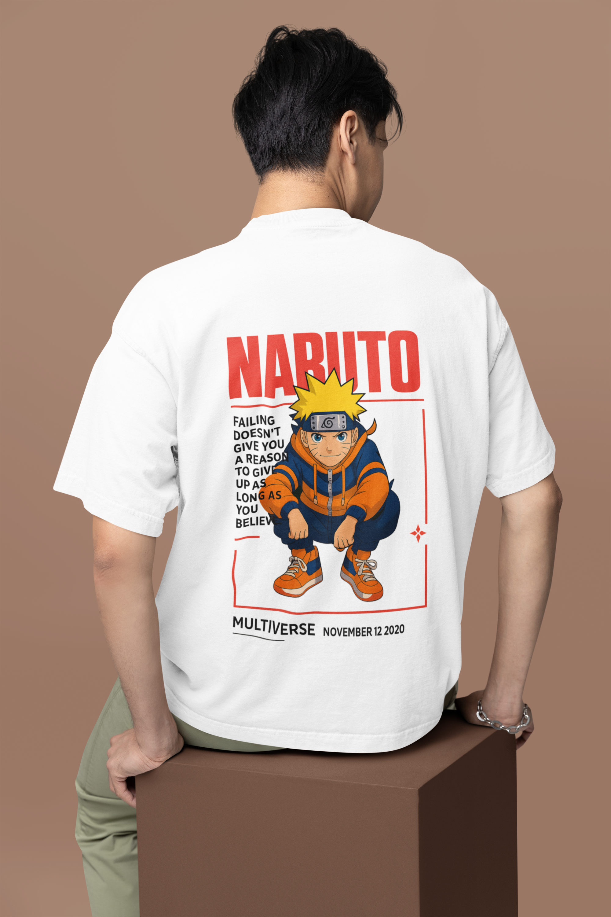 Believe in Yourself Naruto Multiverse Oversized Tee | Mist & Cozy