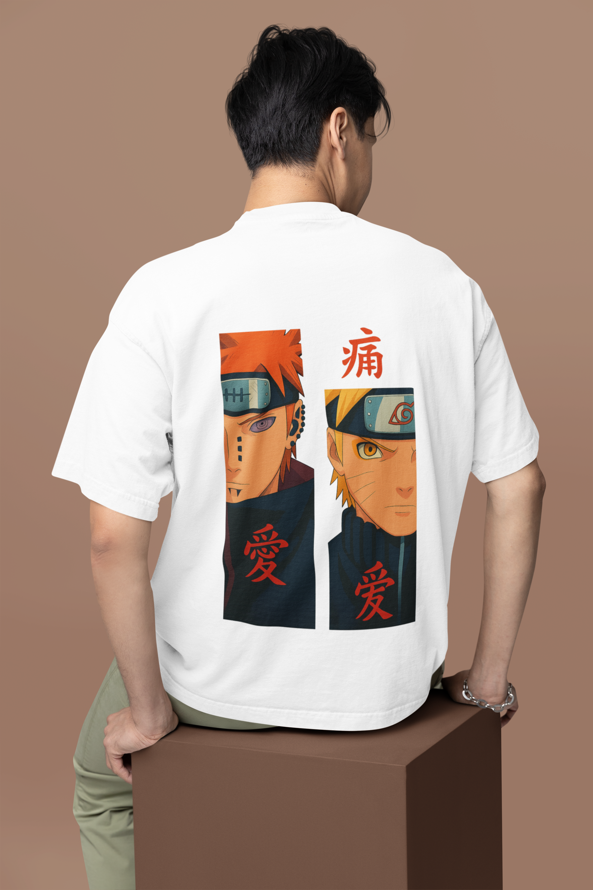 Naruto vs Pain Oversized Tee | Mist & Cozy