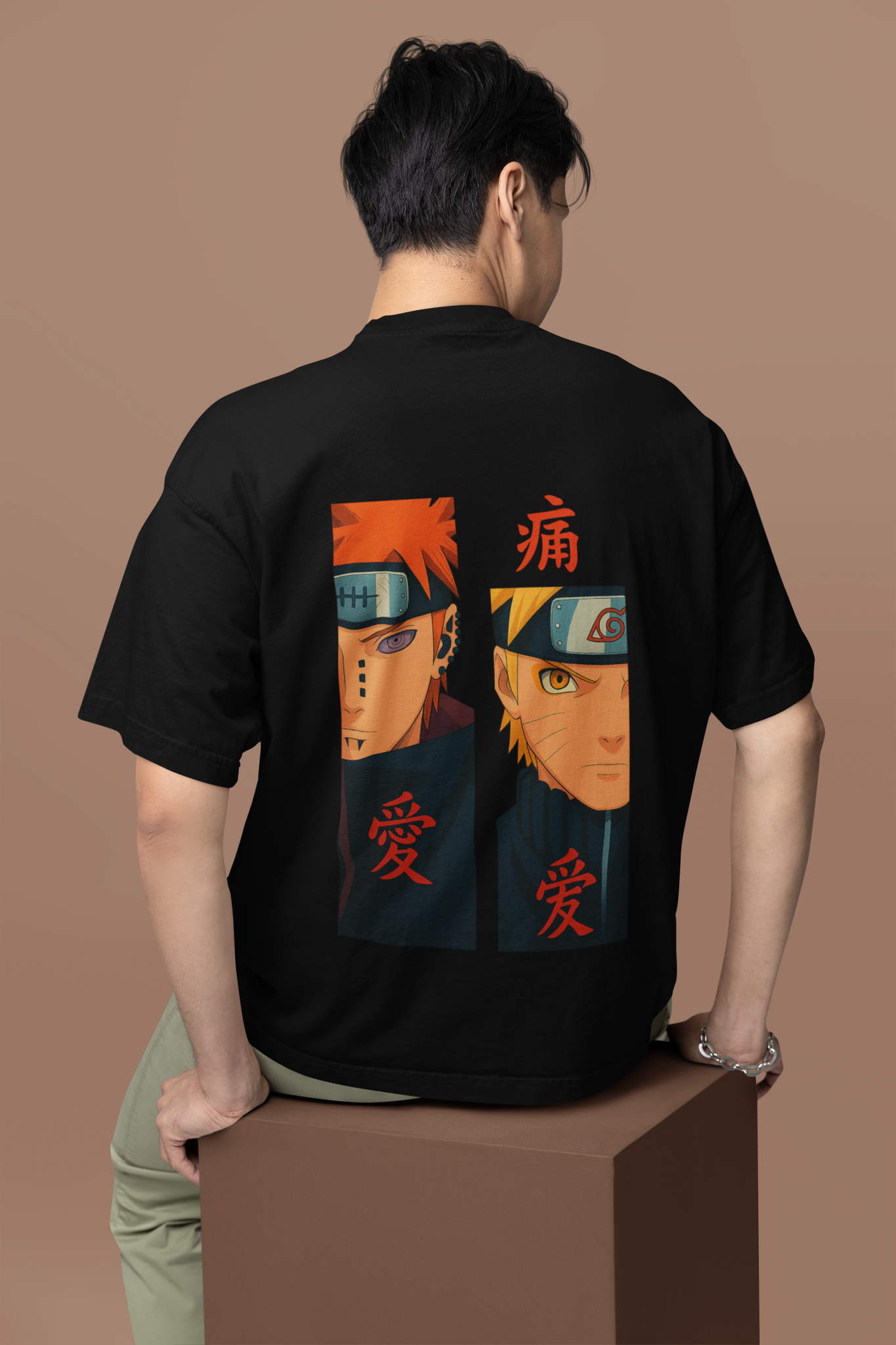 Naruto vs Pain Oversized Tee | Mist & Cozy