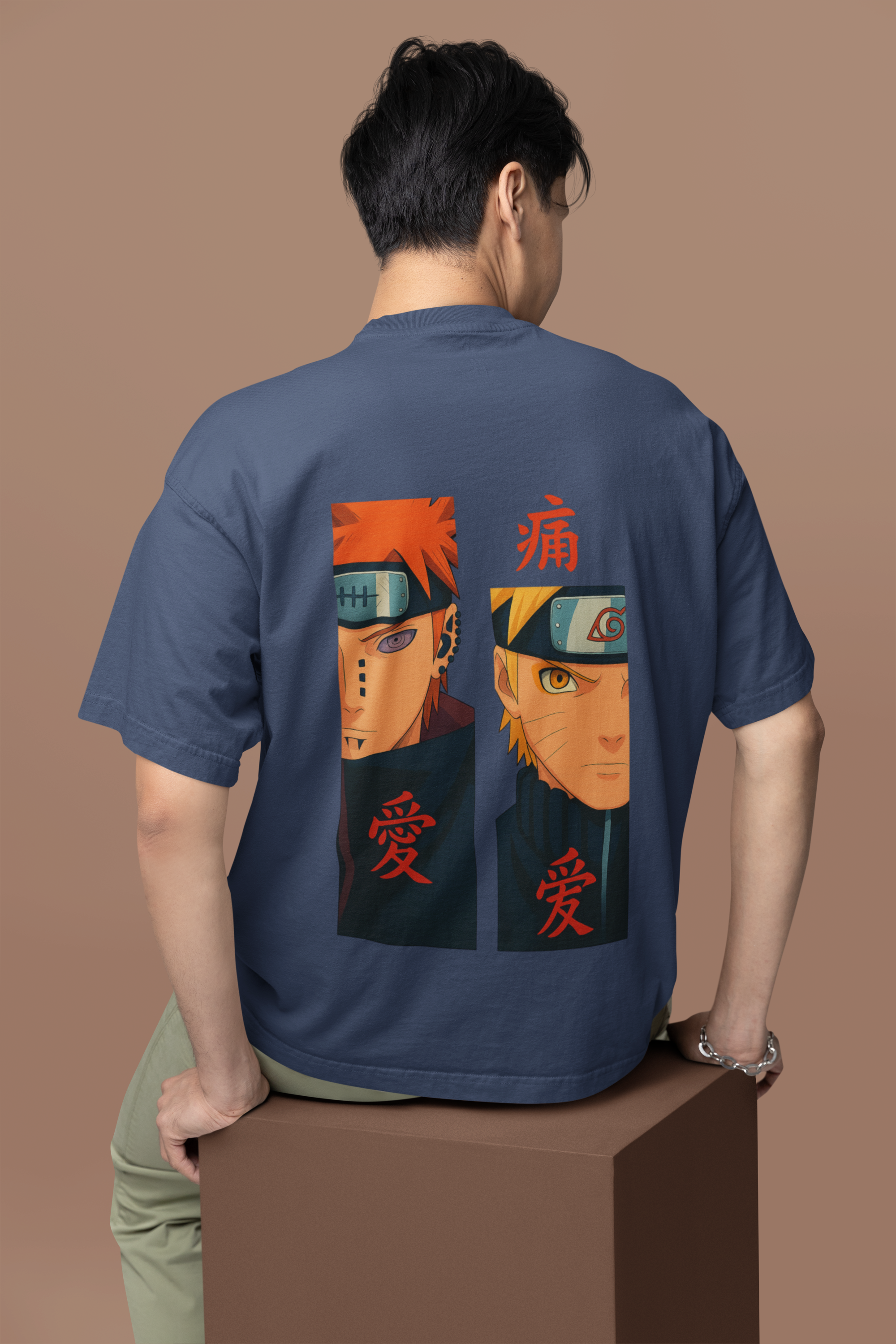 Naruto vs Pain Oversized Tee | Mist & Cozy