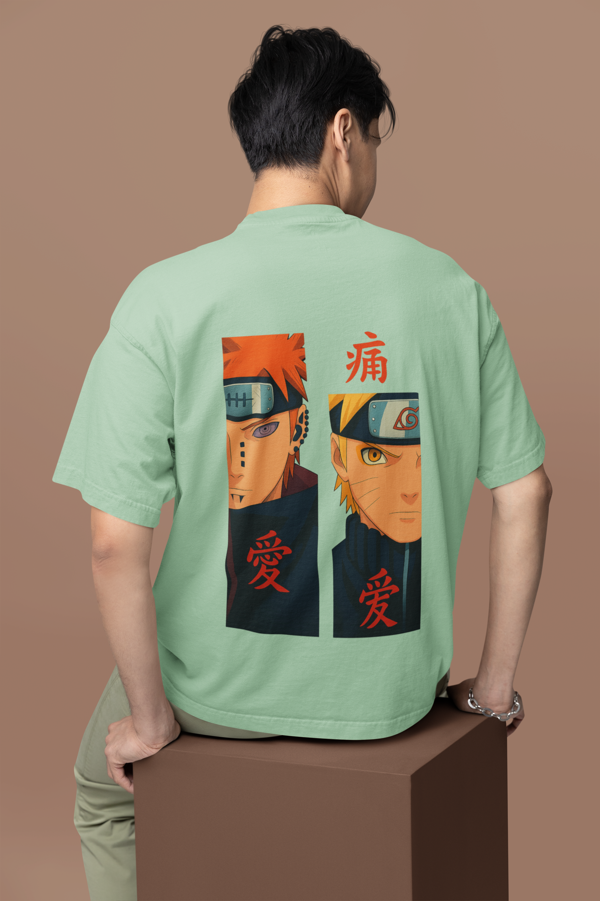 Naruto vs Pain Oversized Tee | Mist & Cozy