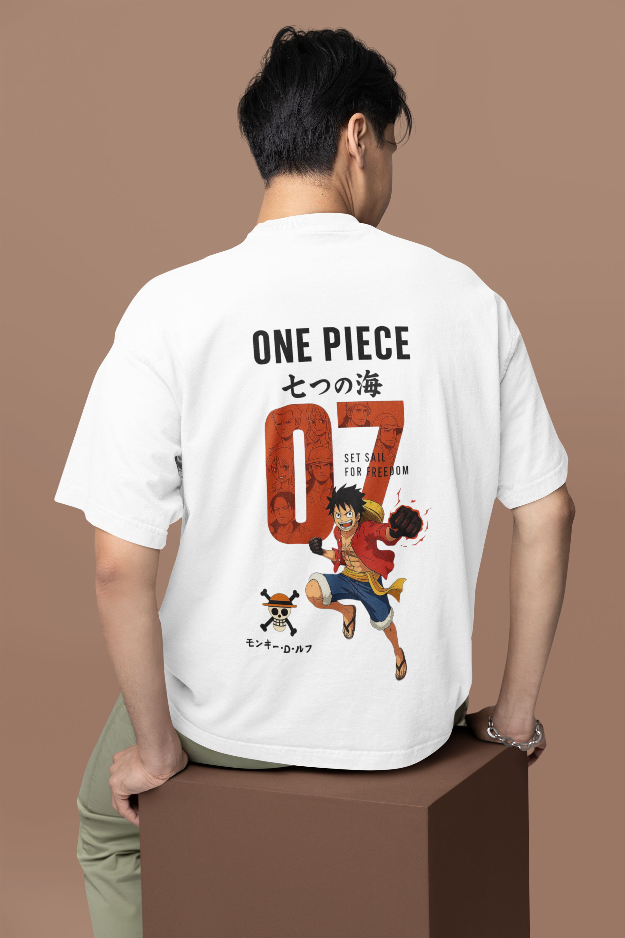 One Piece Freedom Oversized Tee | Mist & Cozy - Mist & Cozy