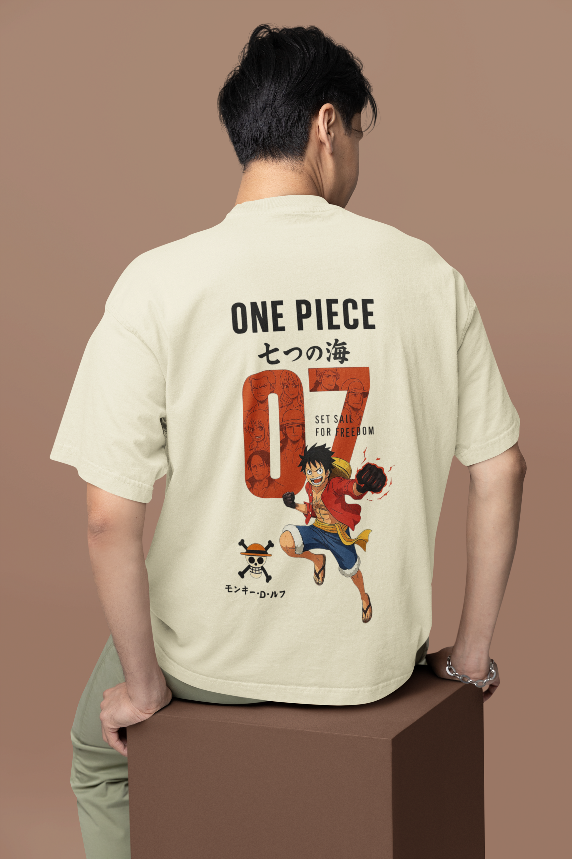 One Piece Freedom Oversized Tee | Mist & Cozy - Mist & Cozy