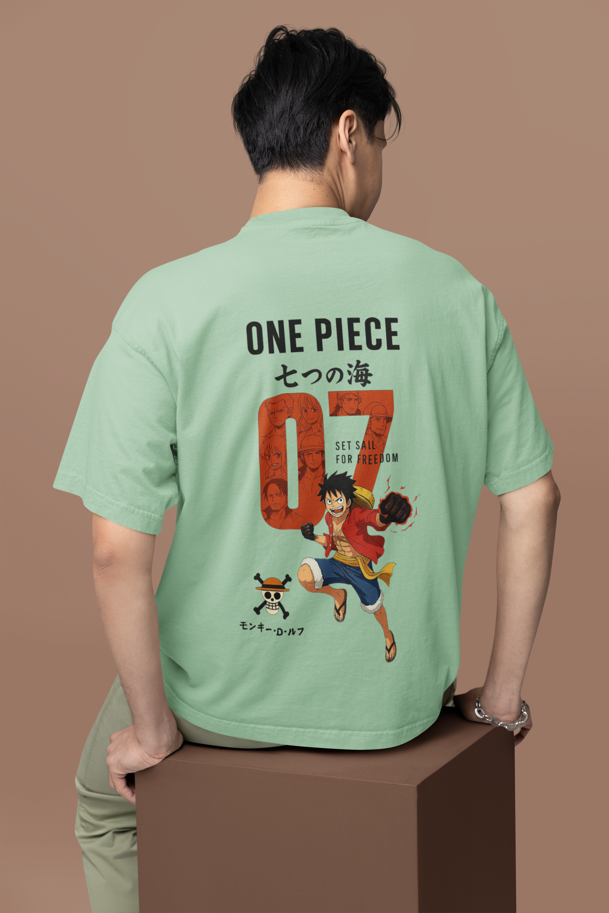 One Piece Freedom Oversized Tee | Mist & Cozy - Mist & Cozy