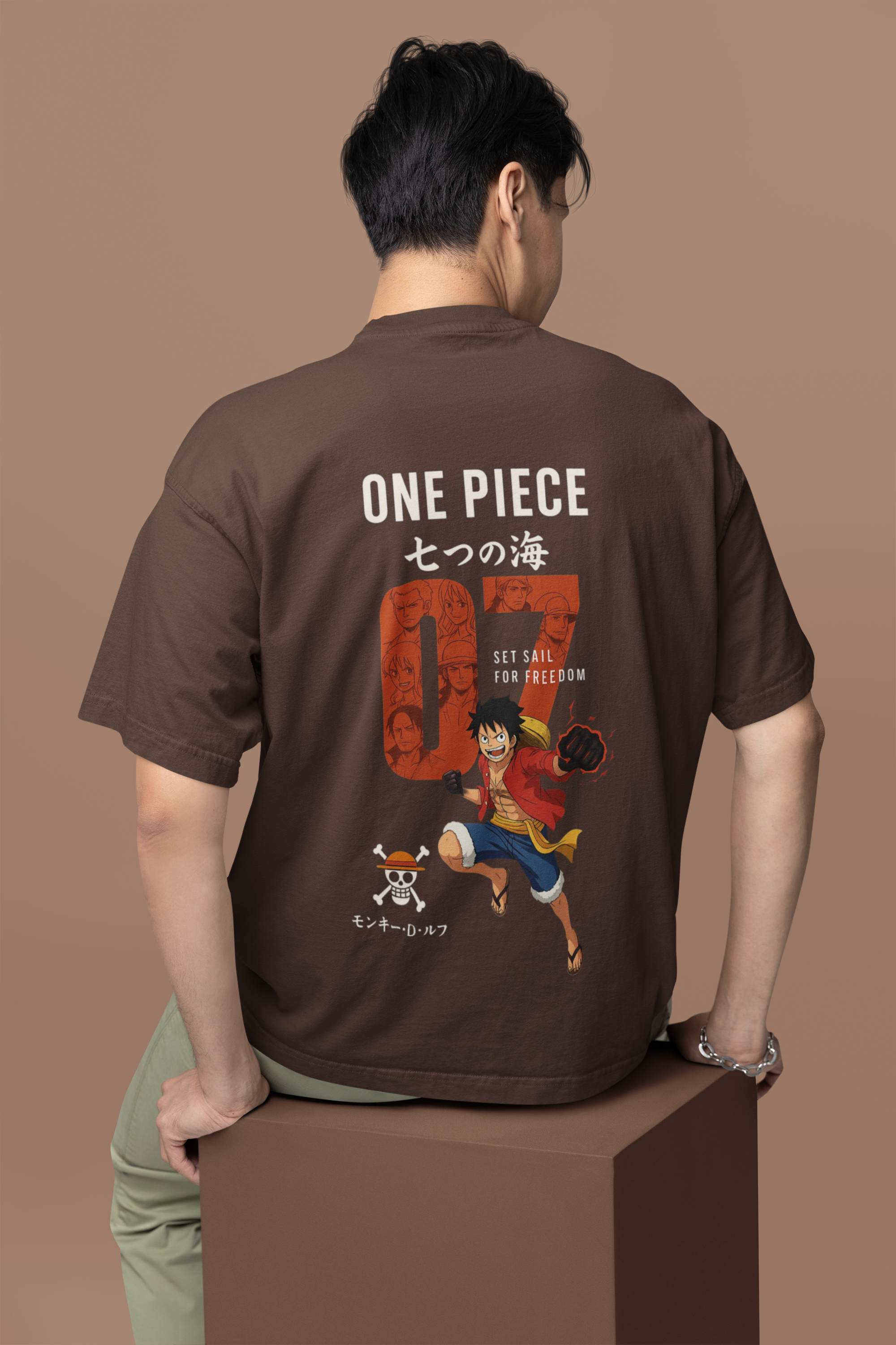 One Piece Freedom Oversized Tee | Mist & Cozy - Mist & Cozy