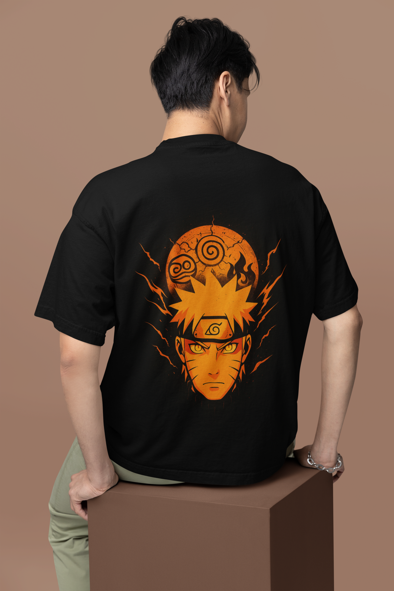 Unleash Your Inner Hokage Naruto Kurama Oversized Tee | Mist & Cozy