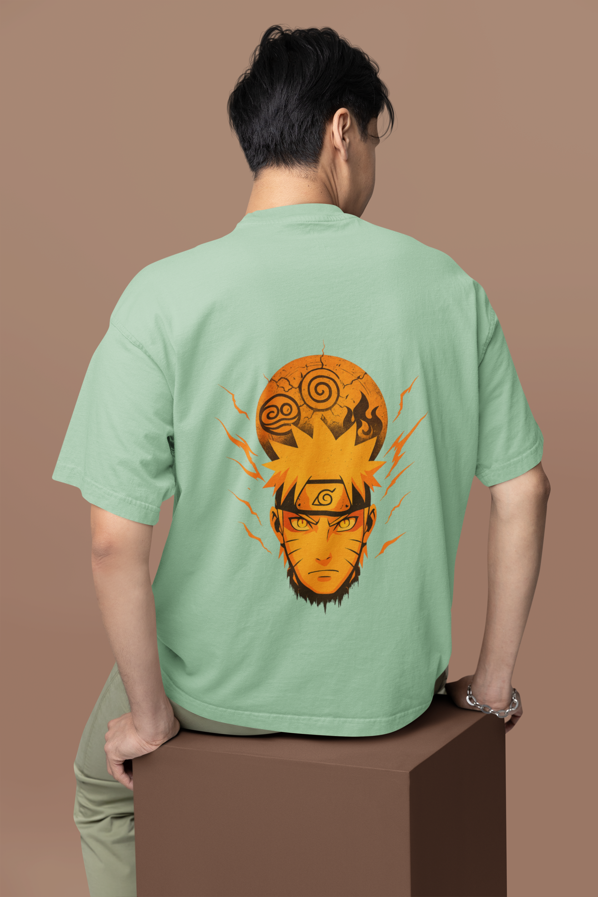Unleash Your Inner Hokage Naruto Kurama Oversized Tee | Mist & Cozy