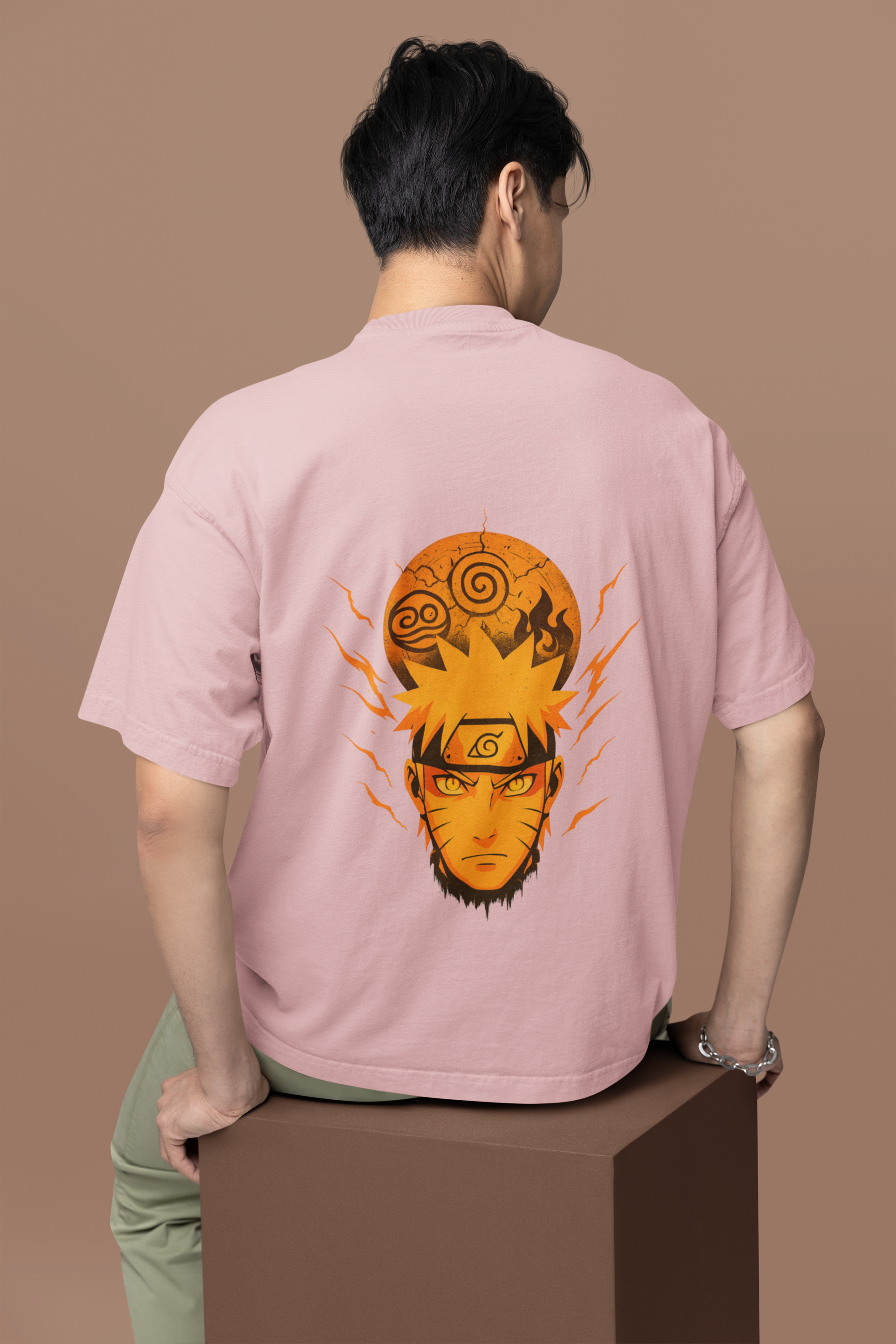 Unleash Your Inner Hokage Naruto Kurama Oversized Tee | Mist & Cozy