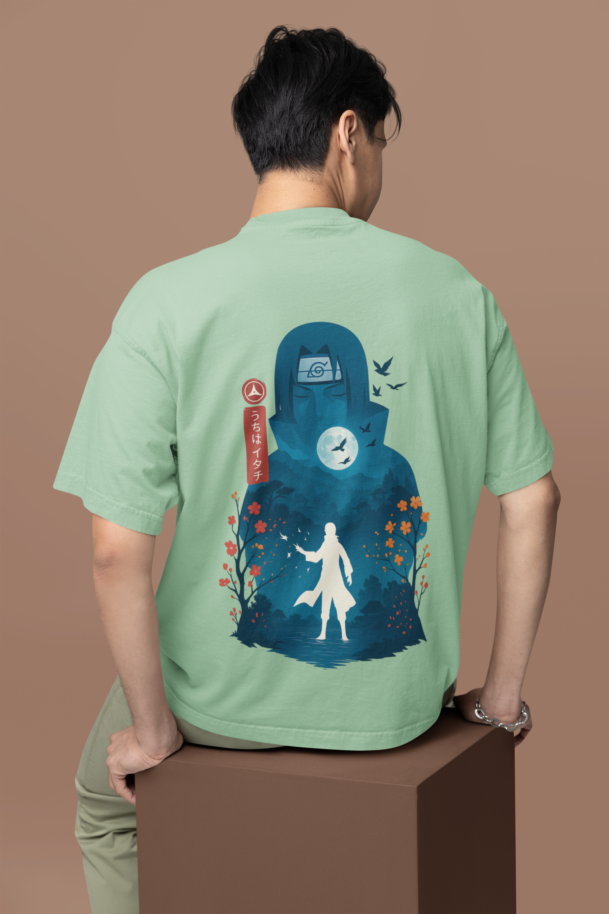 Itachi Tribute Legacy of Shadows Oversized Tee | Mist & Cozy