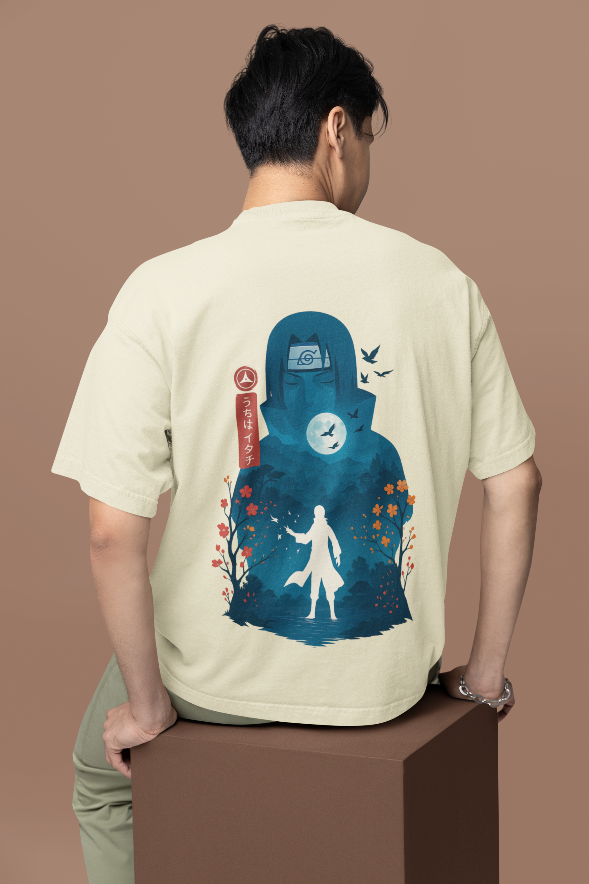 Itachi Tribute Legacy of Shadows Oversized Tee | Mist & Cozy