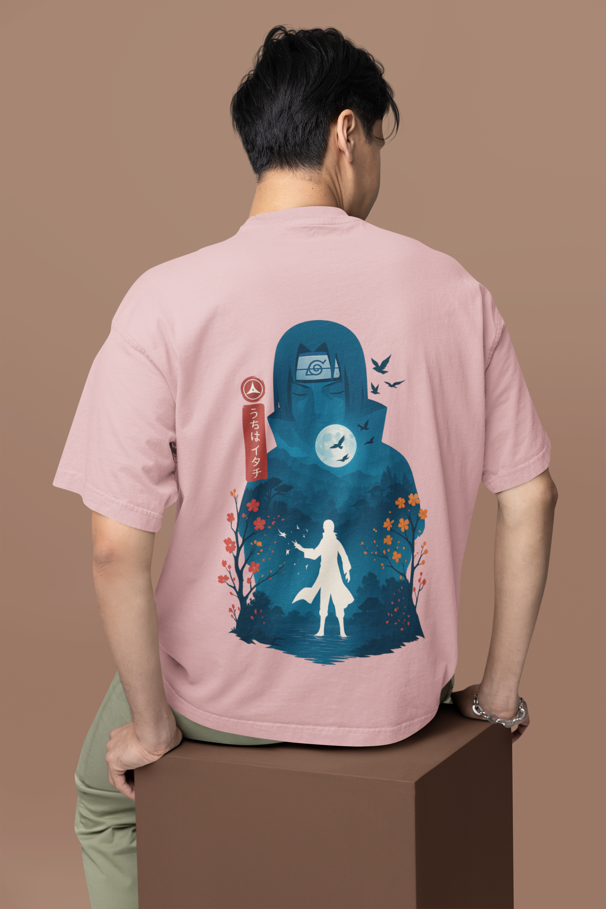 Itachi Tribute Legacy of Shadows Oversized Tee | Mist & Cozy
