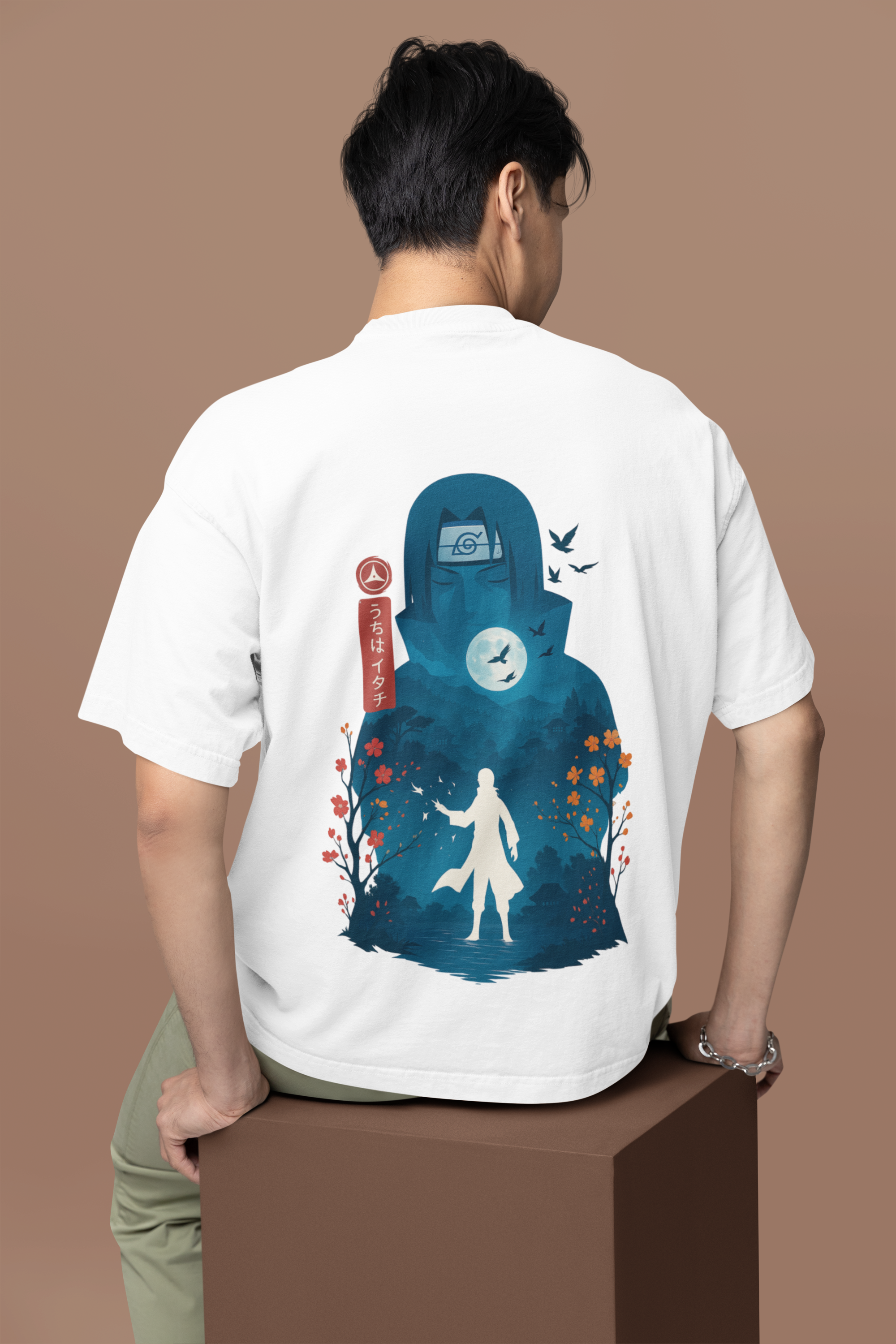 Itachi Tribute Legacy of Shadows Oversized Tee | Mist & Cozy