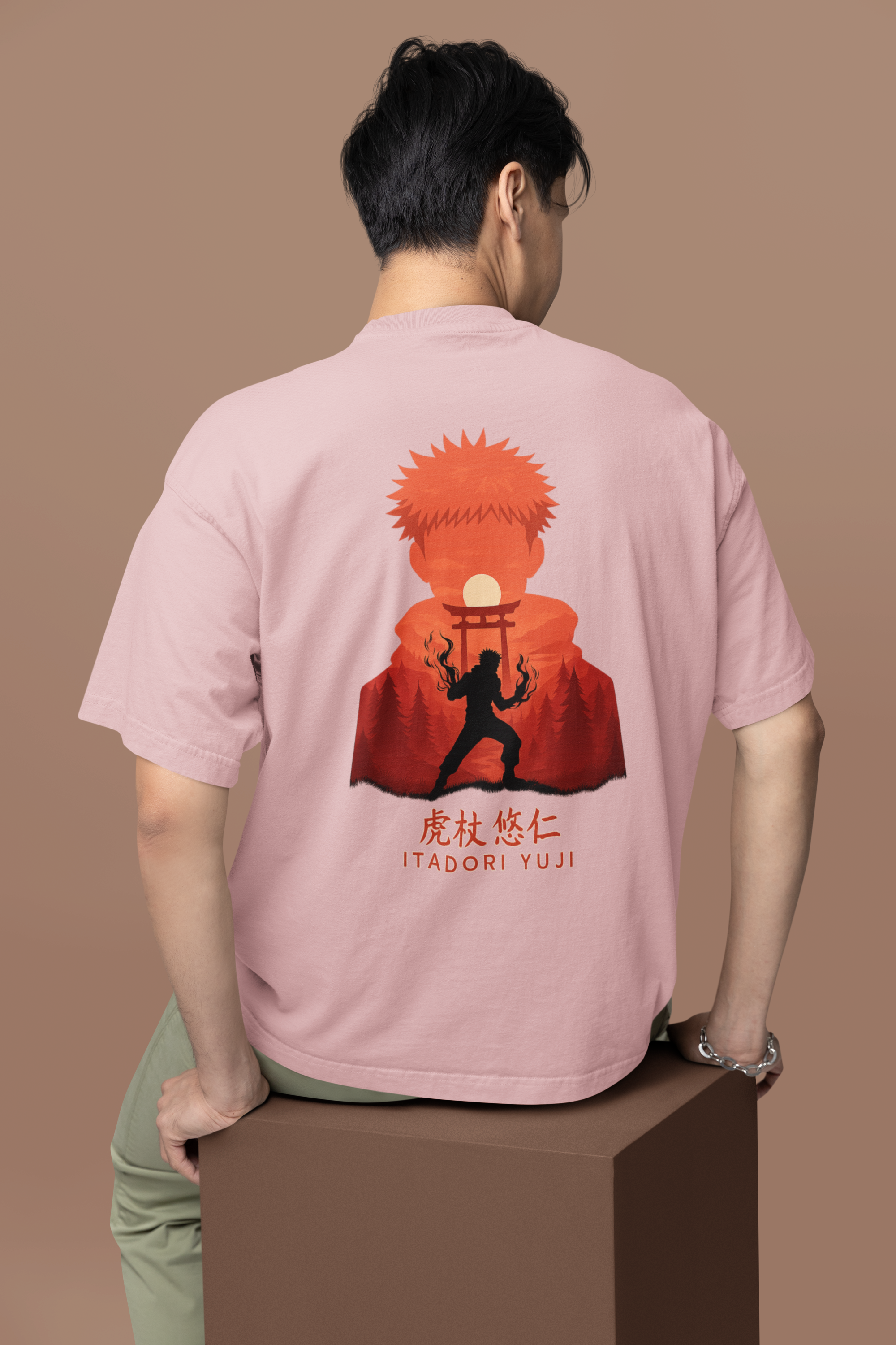 Vessel of Sukuna Itadori Yuji Oversized Tee | Mist & Cozy