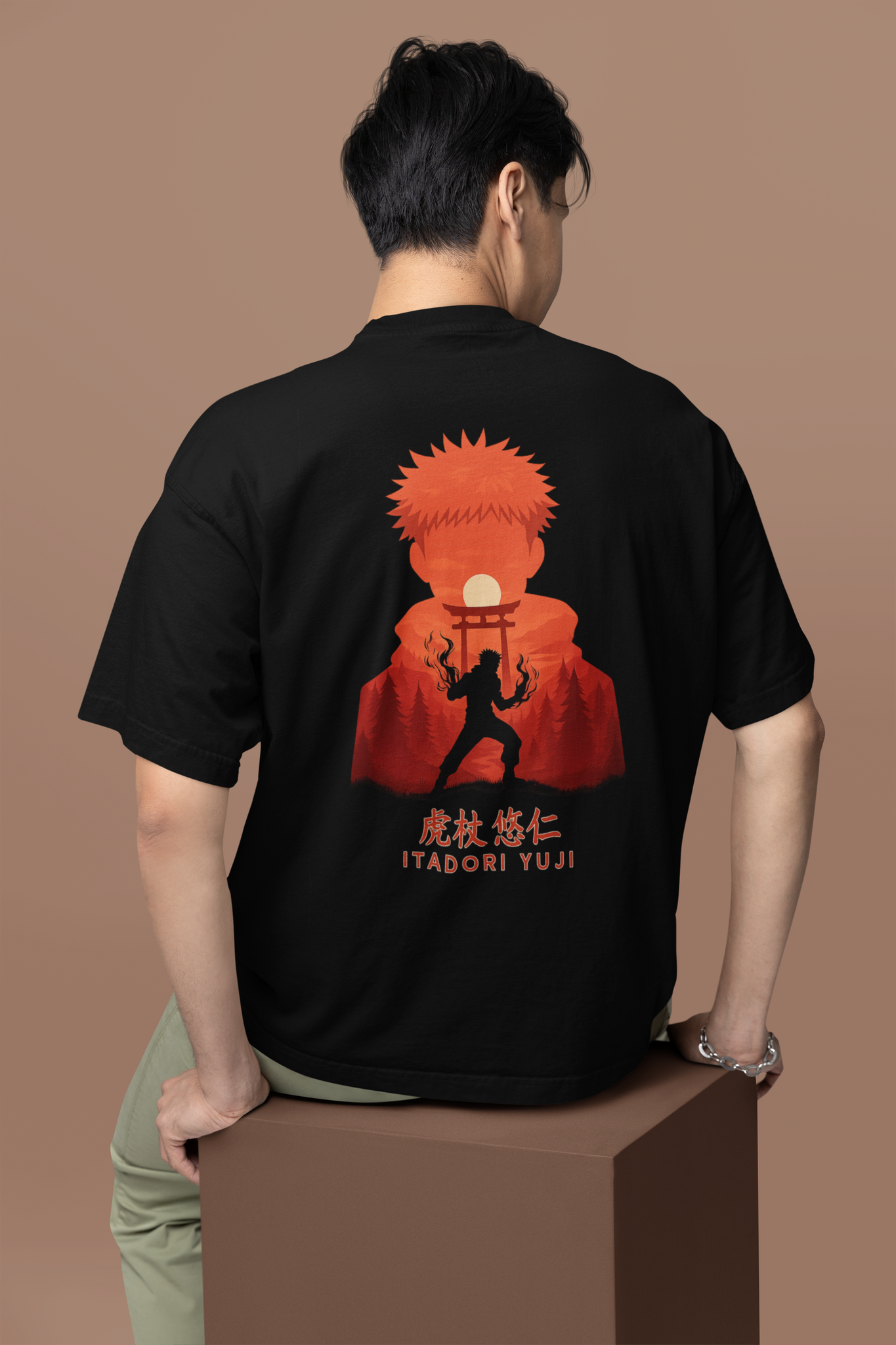 Vessel of Sukuna Itadori Yuji Oversized Tee | Mist & Cozy