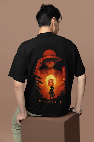Future King Luffy Oversized Graphic Tee | Mist & Cozy