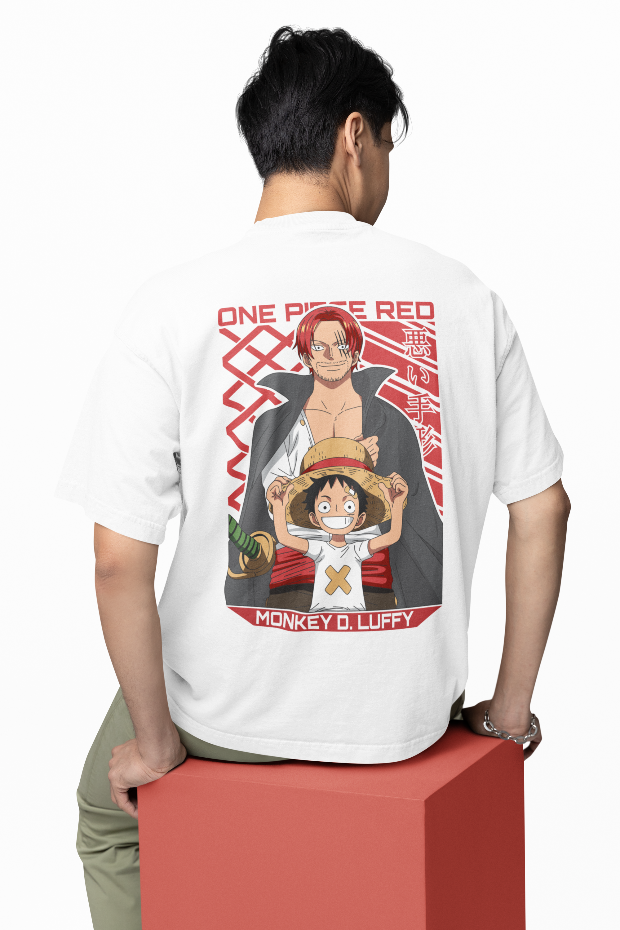 Inherited Will Shanks & Luffy Oversized Tee | Mist & Cozy - Mist & Cozy
