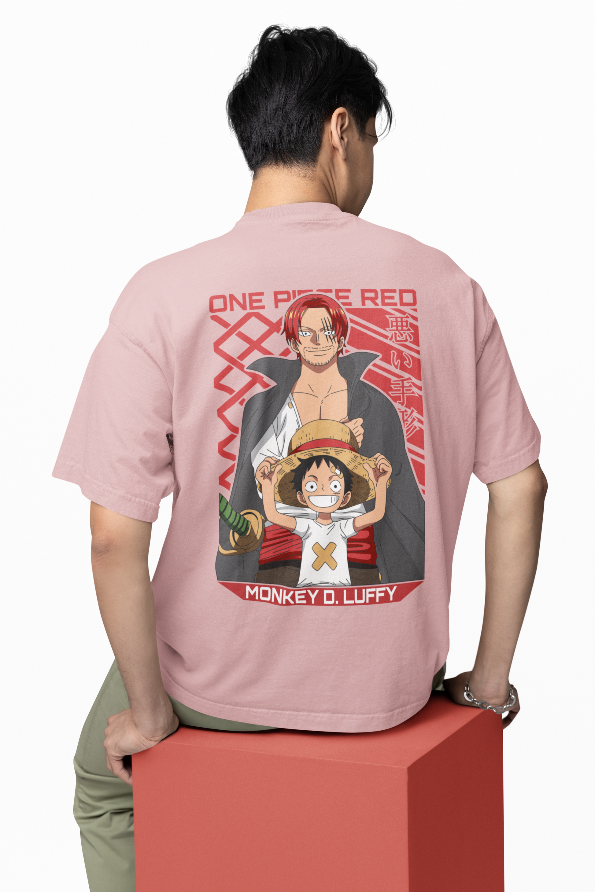 Inherited Will Shanks & Luffy Oversized Tee | Mist & Cozy - Mist & Cozy